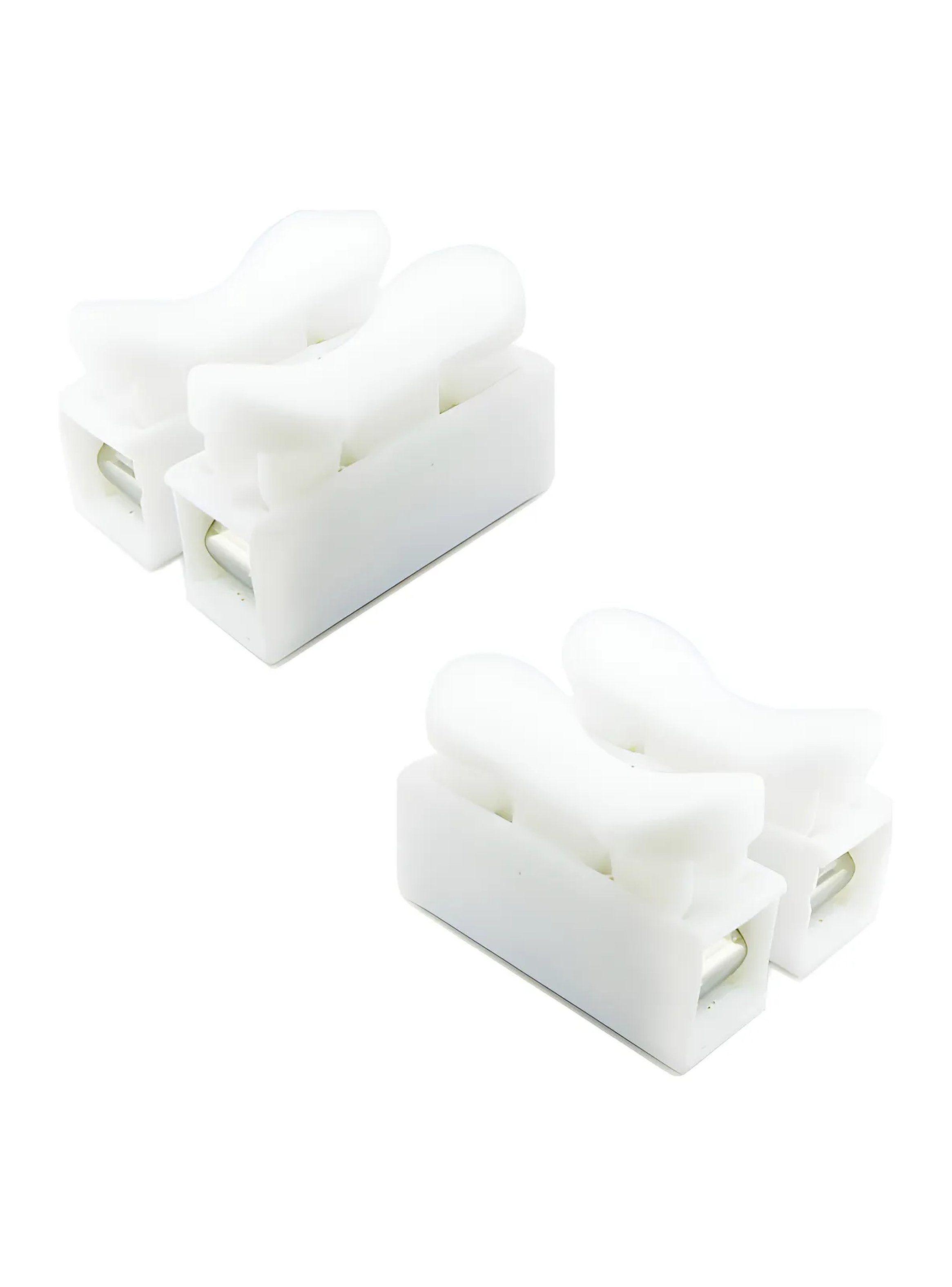 Conector Rápido de Cable Eléctrico 2 Pines Blanco-0