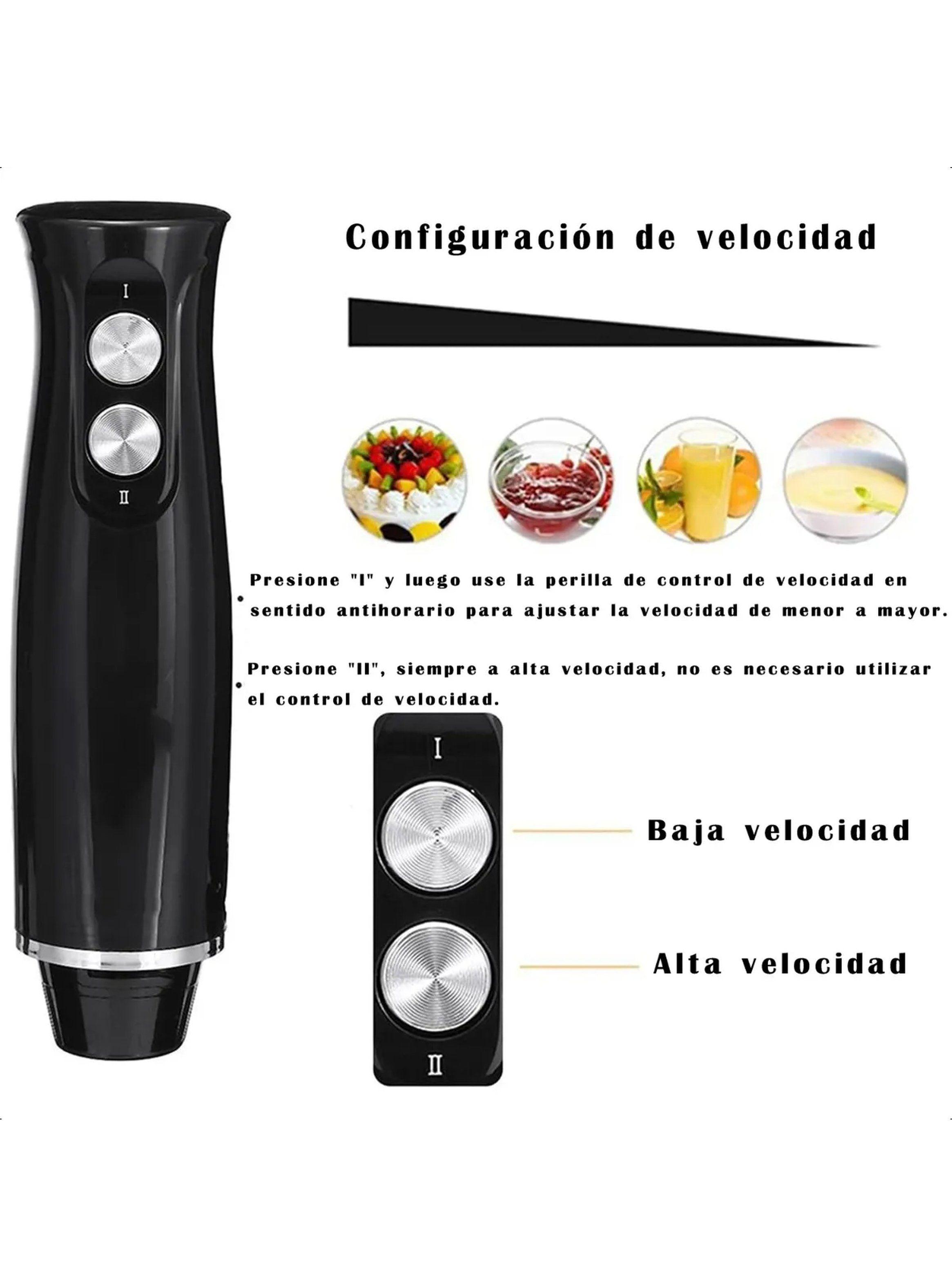 Batidora de Mano 4 en 1 500W Acero Inoxidable Negra-4