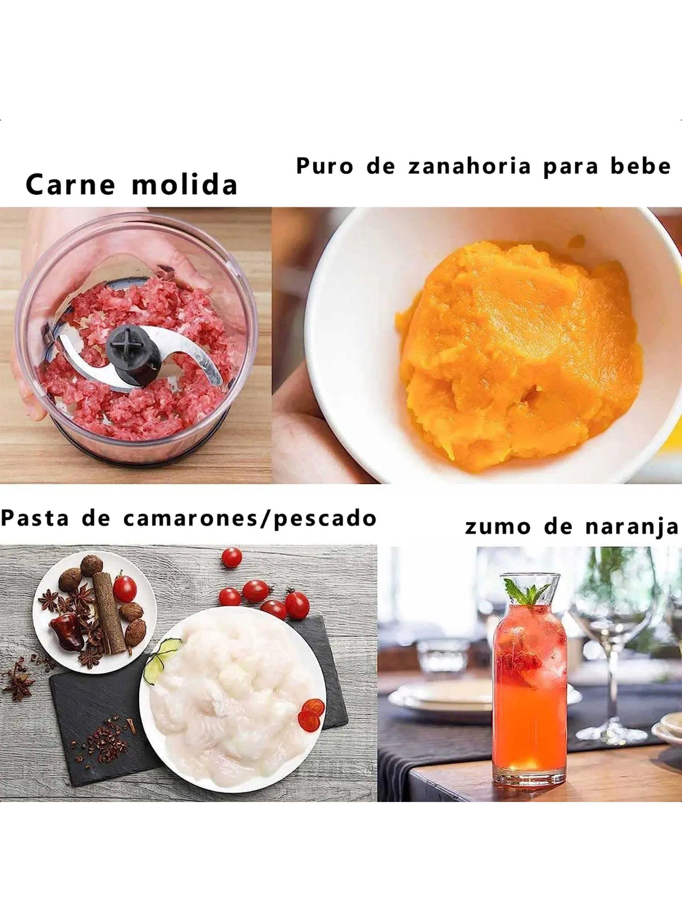 Batidora de Mano 4 en 1 500W Acero Inoxidable Negra-8