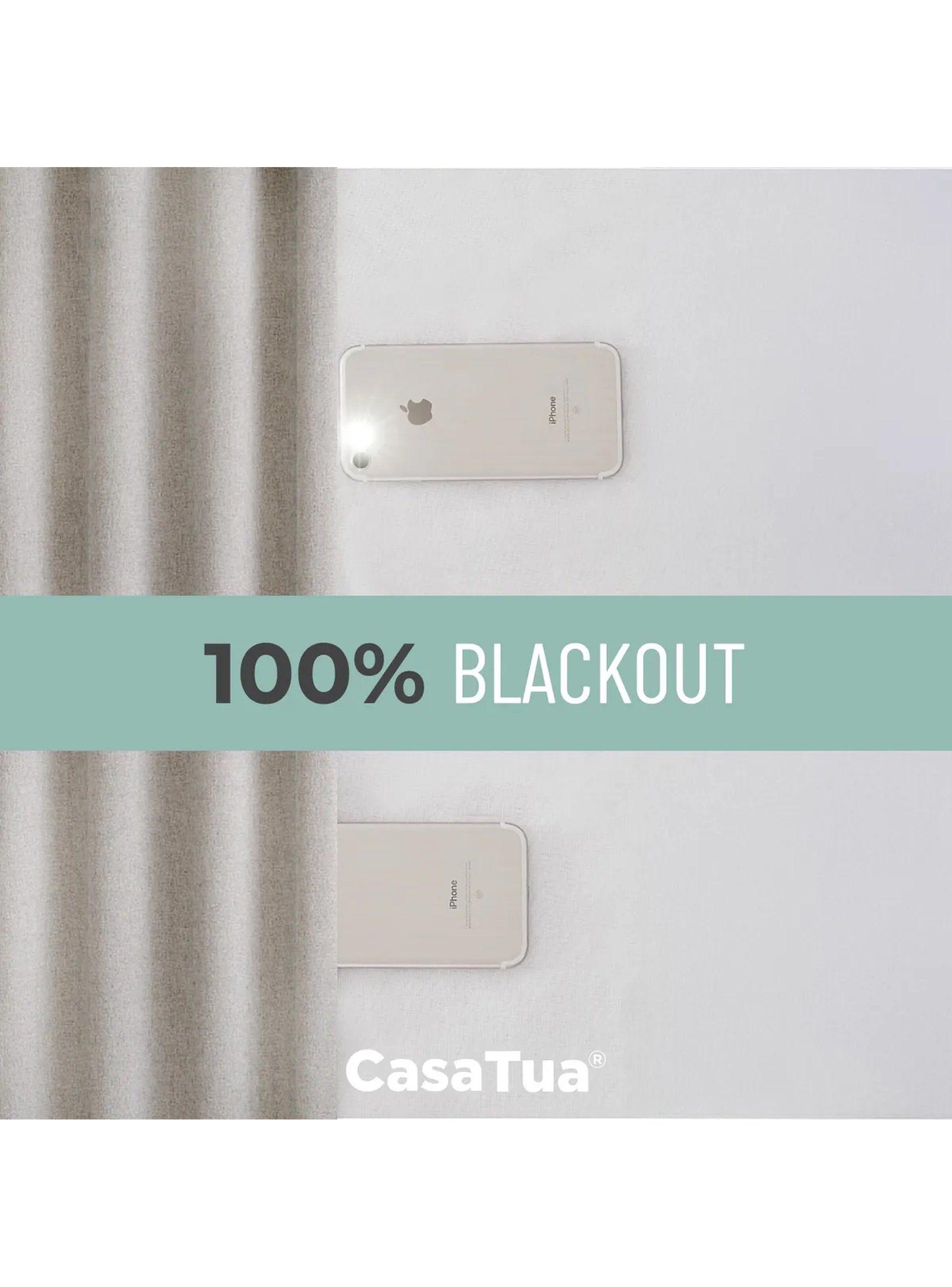 Cortinas Blackout 100% Oscuridad Tejido Textura Lino Aislante-1