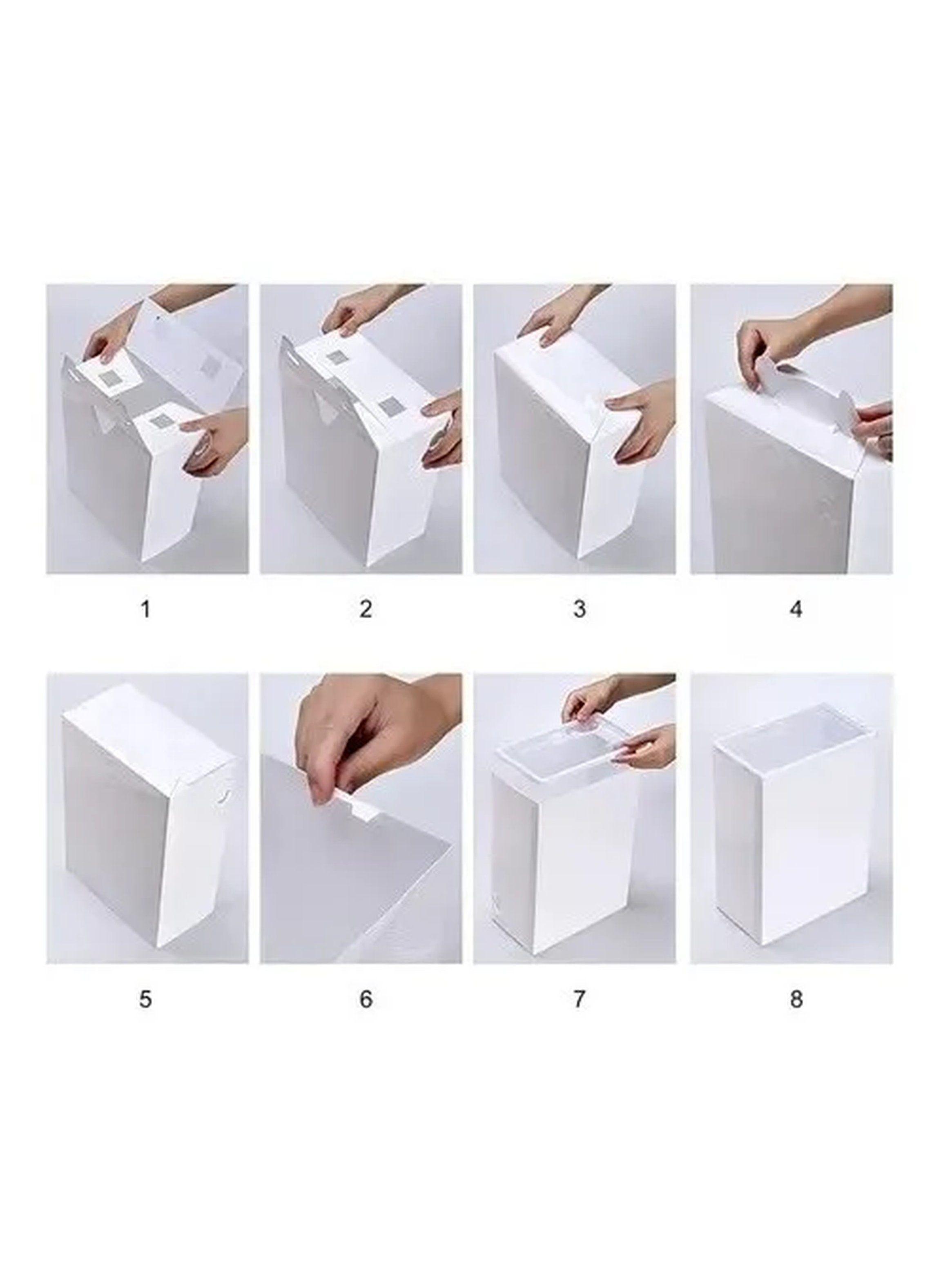 Caja de Almacenamiento Plástica Transparente 35x23x14 cm Apilable-4