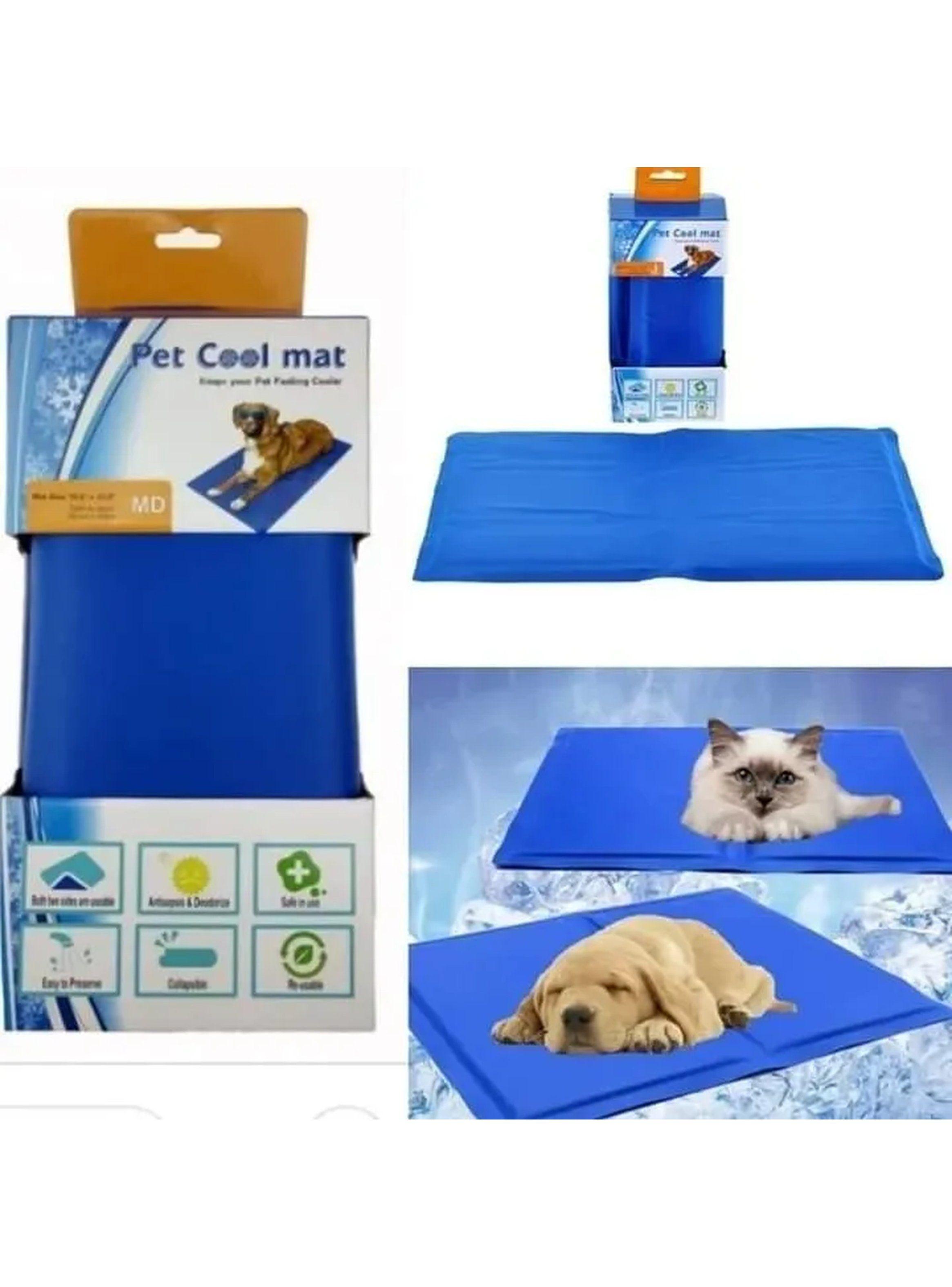 Alfombrilla Refrigerante para Mascotas Material de Poliéster Resistente Azul-4
