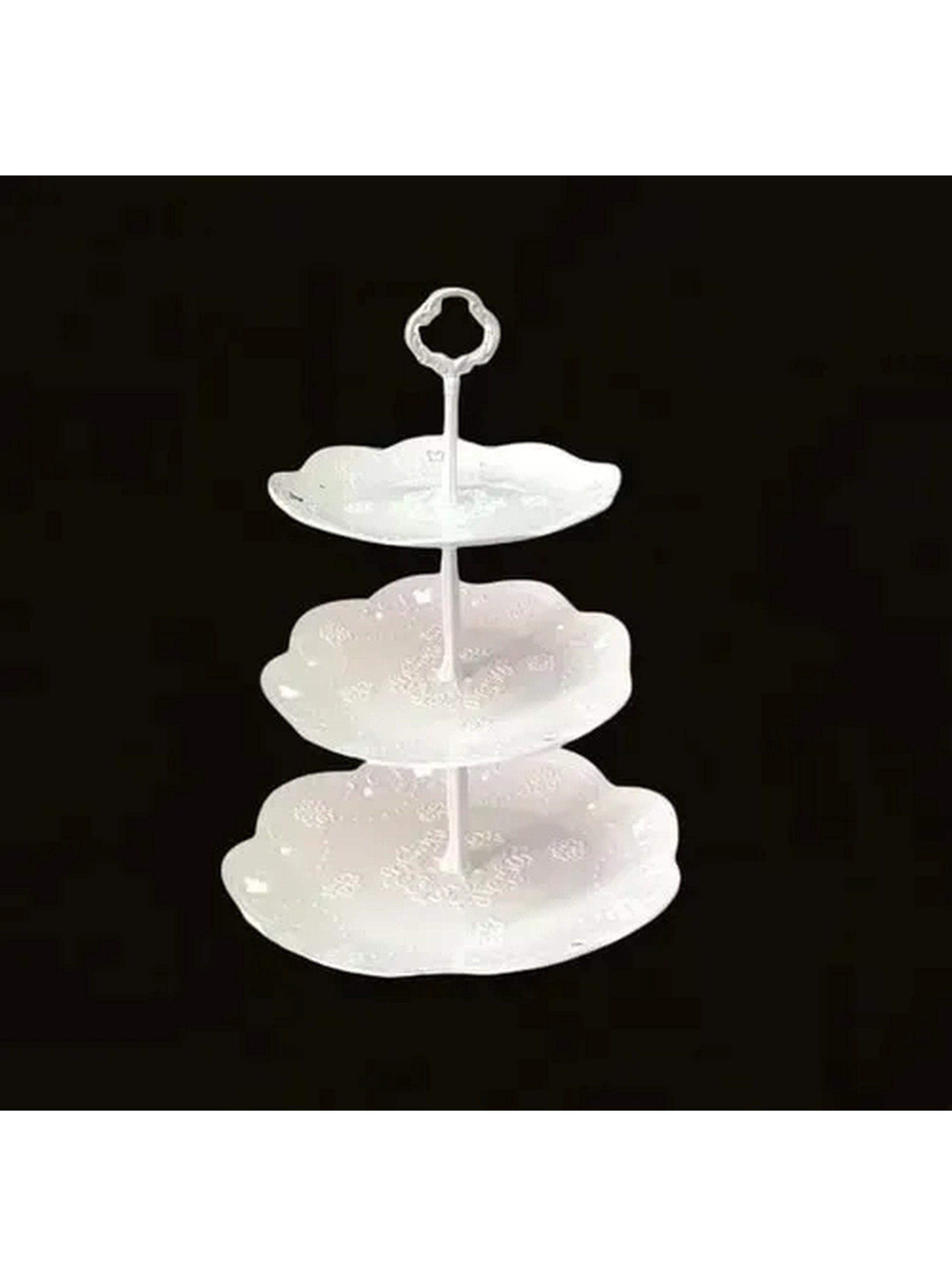 Soporte Para Cupcakes Tres Niveles Plástico Blanco 39 cm-5