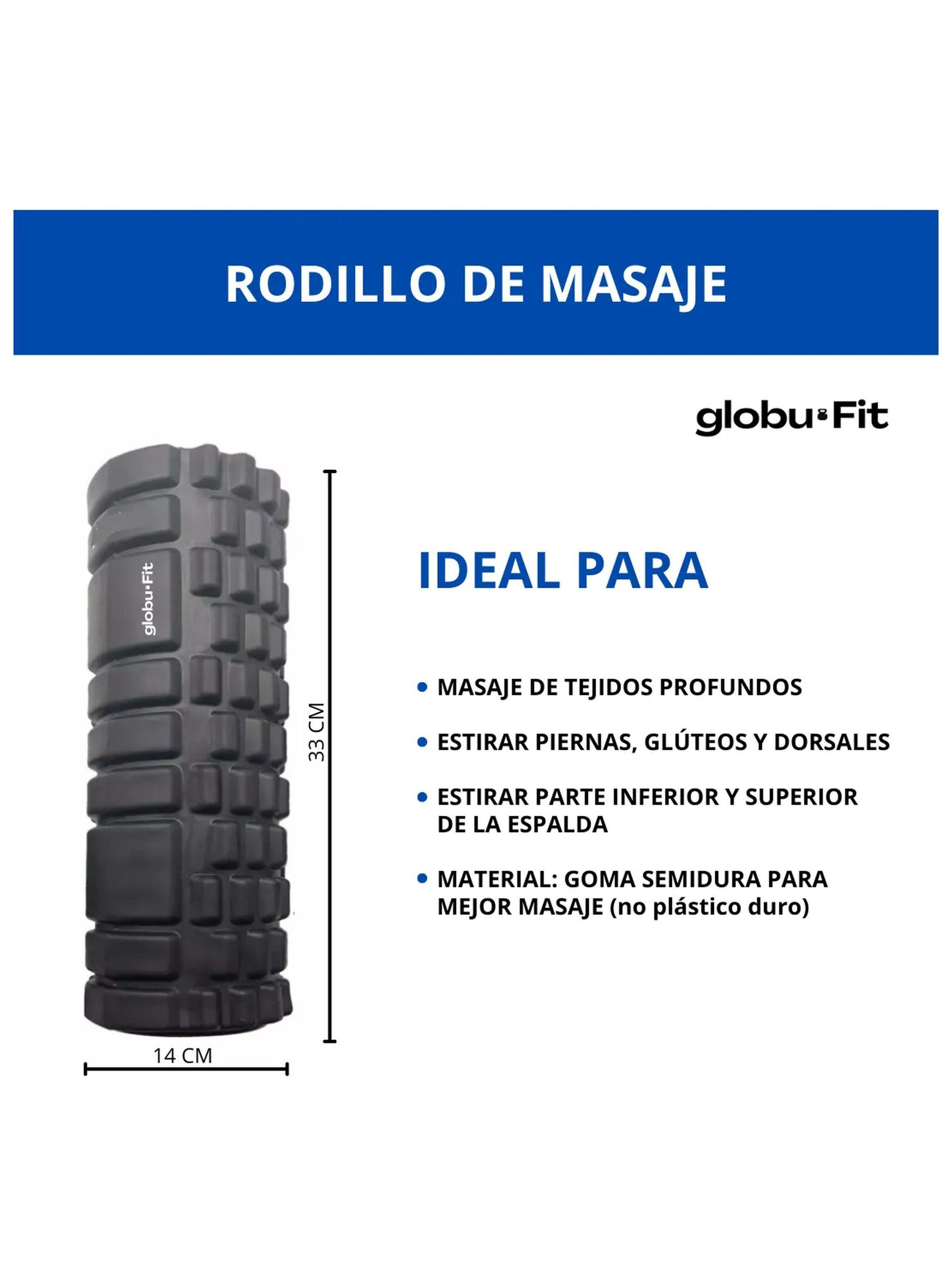 Kit de Rodillos de Masaje 5 en 1 Goma Texturizada Negros-2