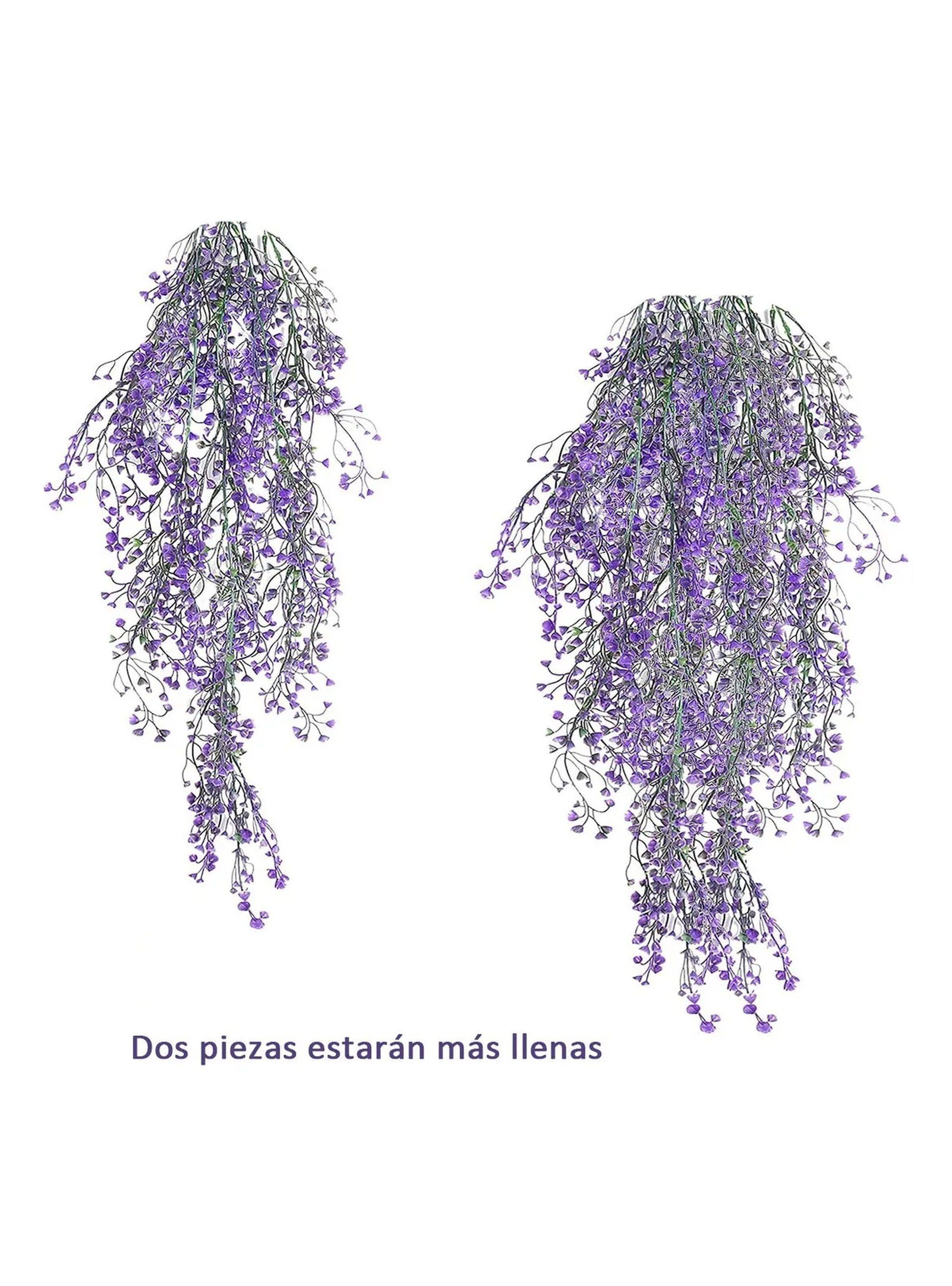 Decoración de Flores Artificiales Colgantes 80cm Lavanda 2 Piezas-2