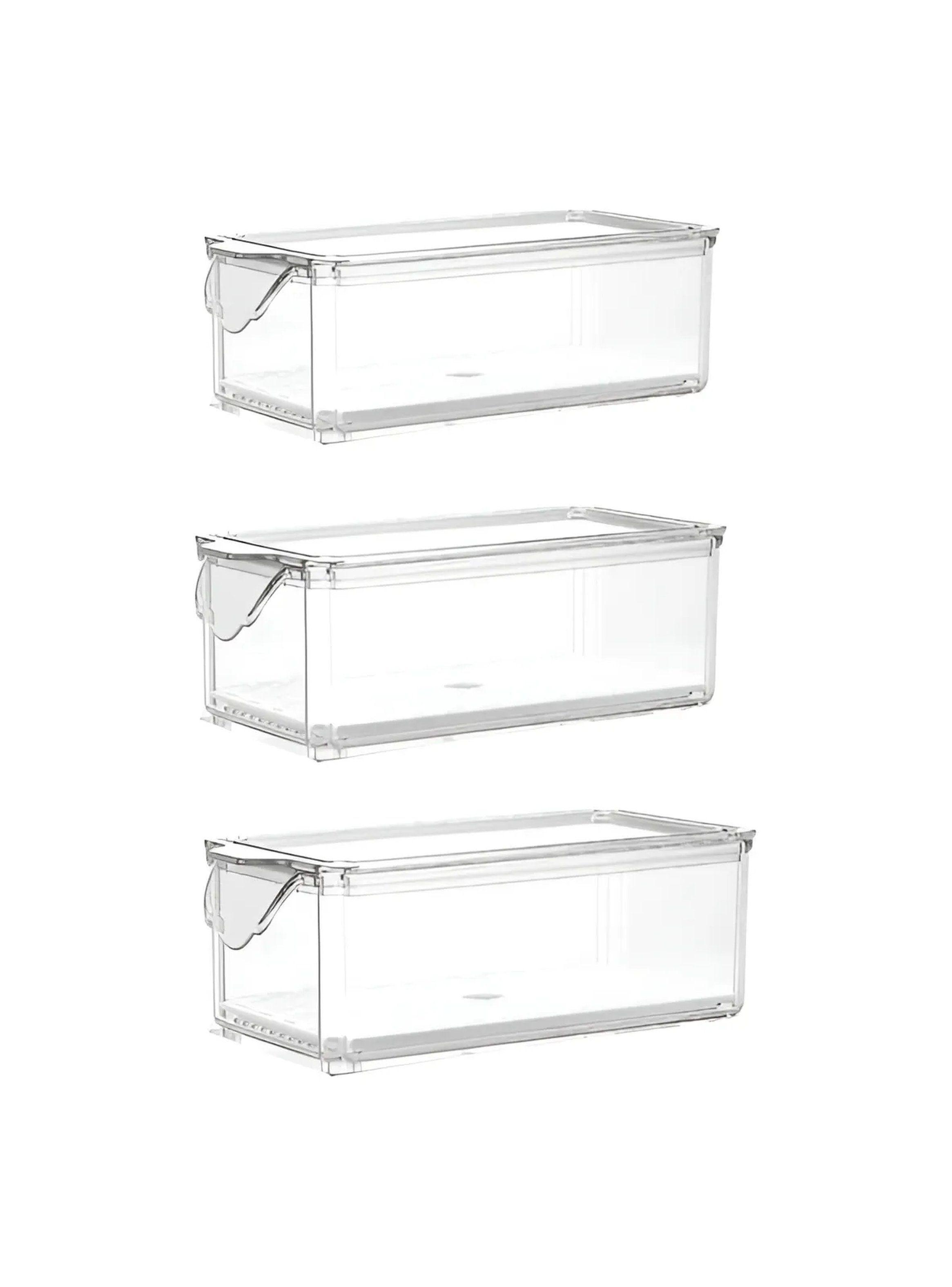 Contenedor de Alimentos Transparente 30x11x10 cm Plástico Rectangular-0
