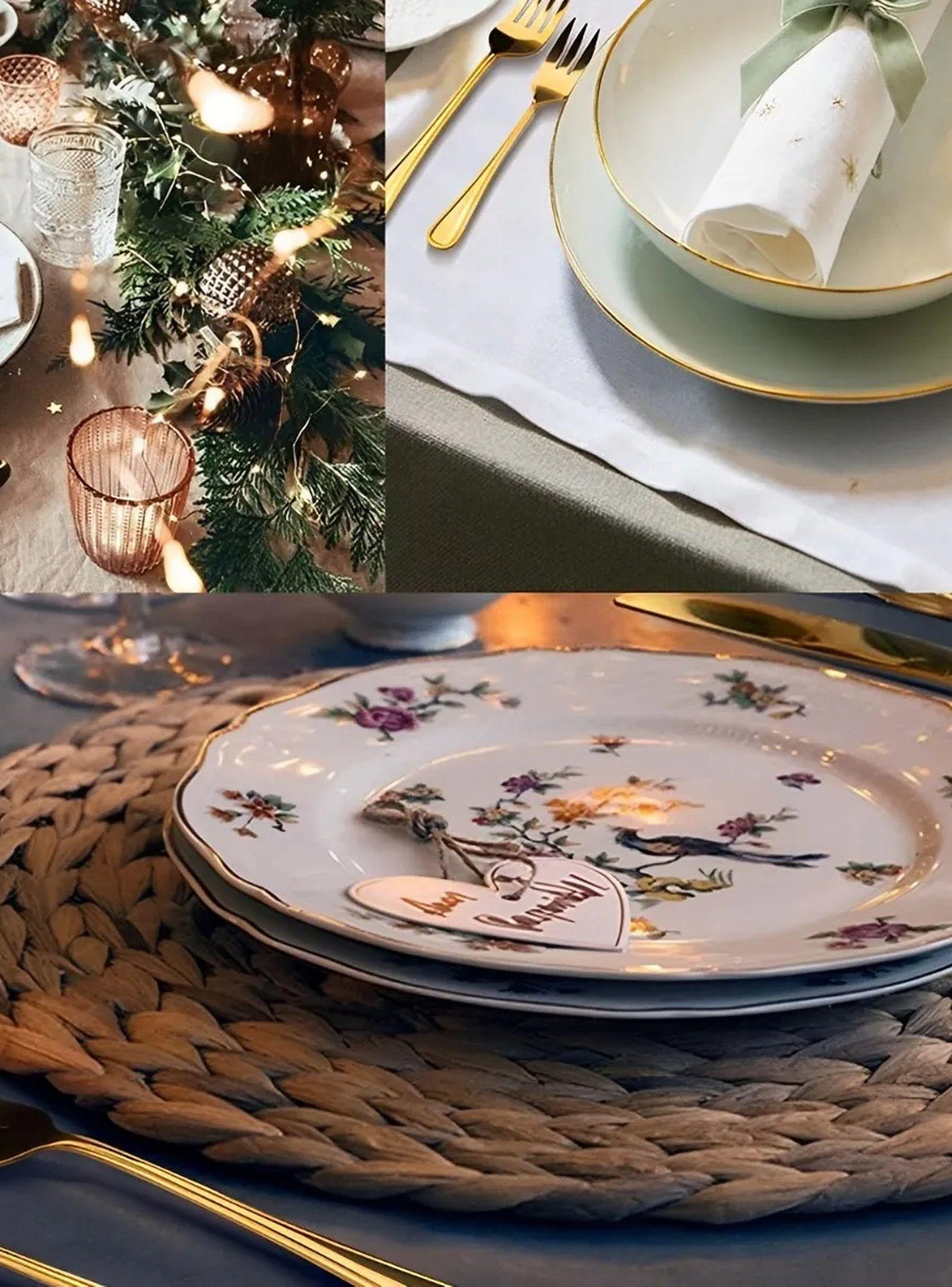 Juego de Cubiertos de Acero Inoxidable Dorado 24 Piezas-3