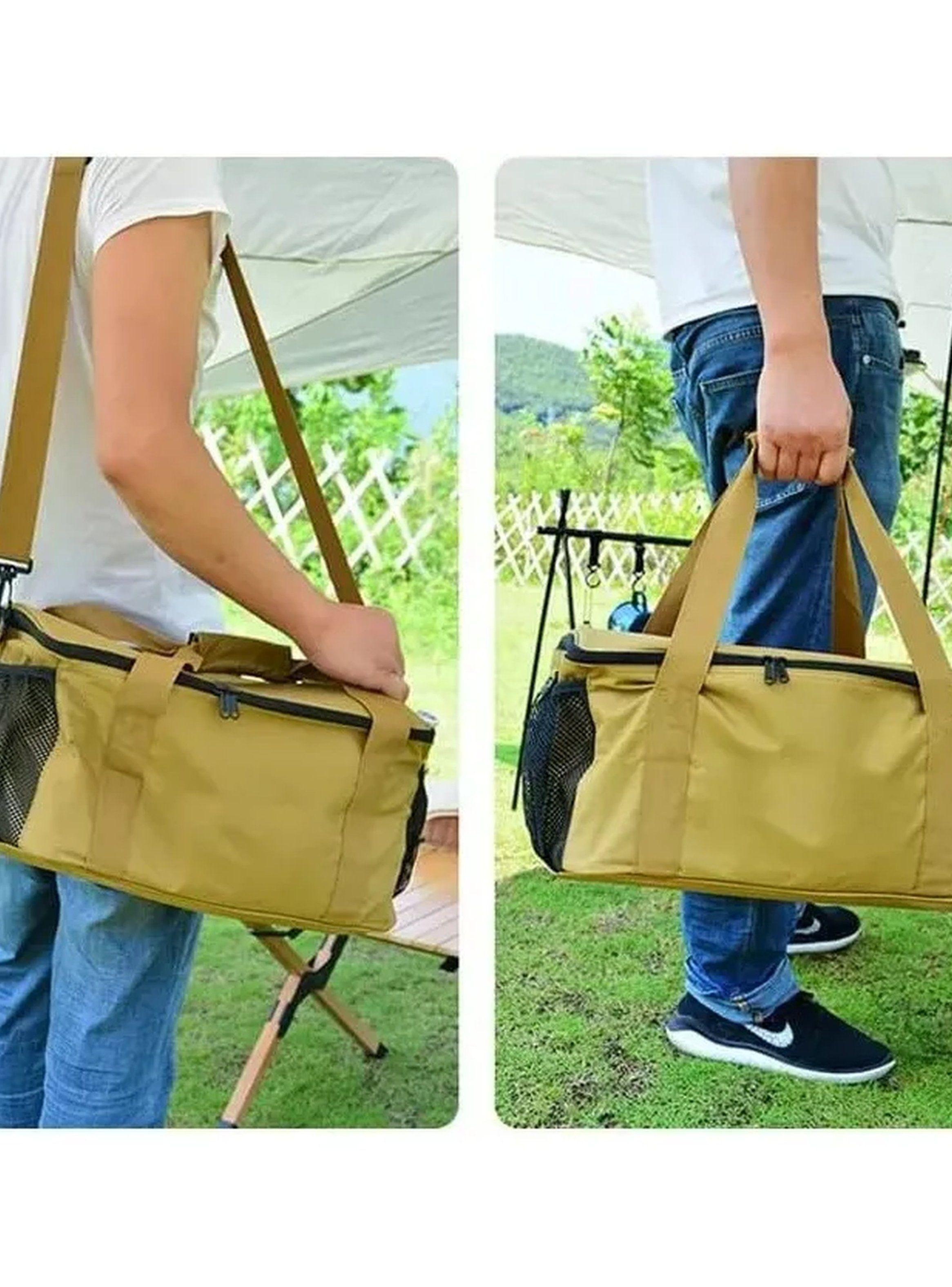 Bolso Térmico Multifuncional Impermeable Beige 30L-4