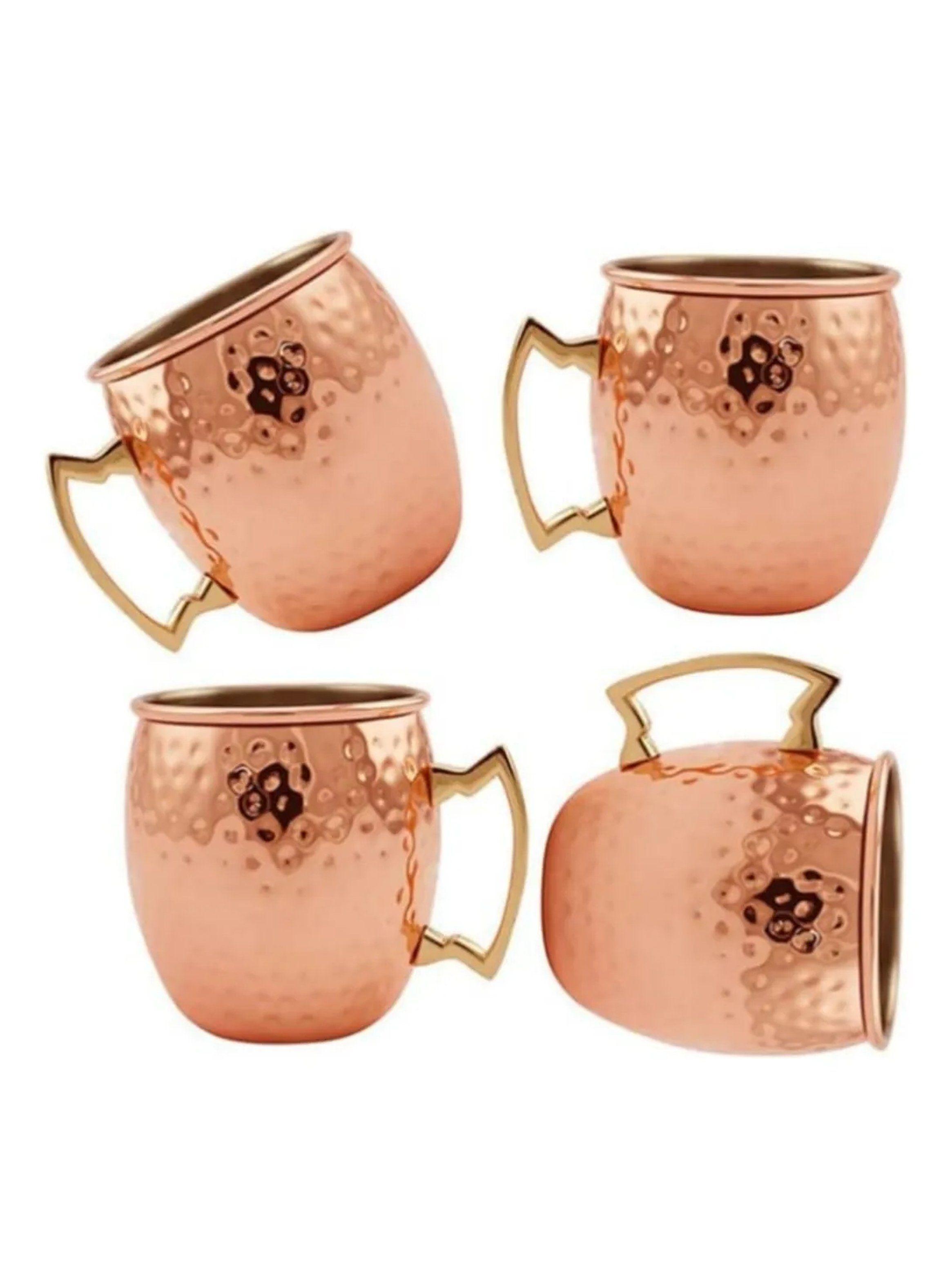 Juego de Vasos Moscow Mule Cobre Martillado 4 Piezas-1