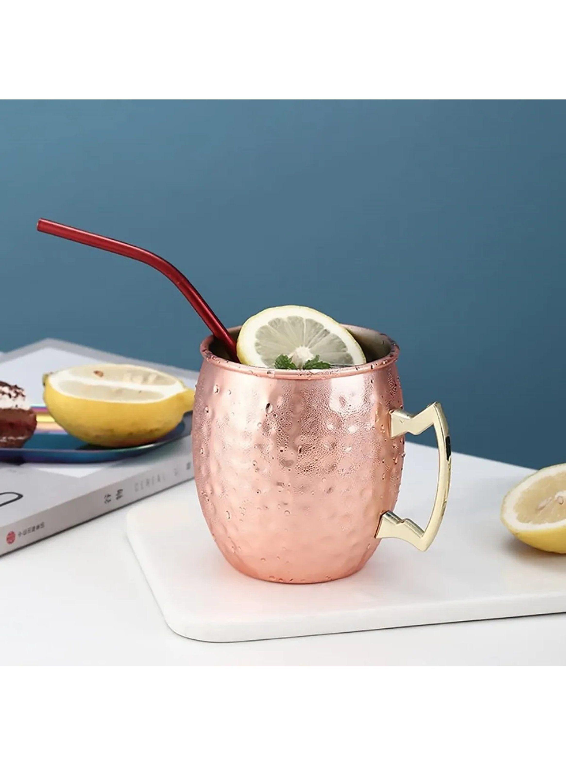 Juego de Vasos Moscow Mule Cobre Martillado 4 Piezas-3