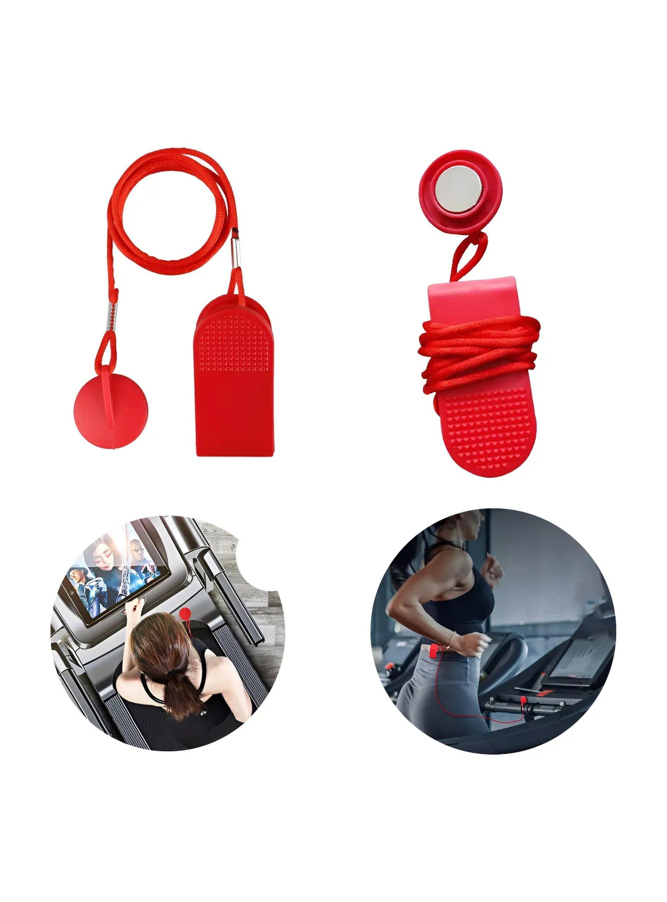 Llave de Seguridad para Cinta de Correr Ajustable 1M Roja-0