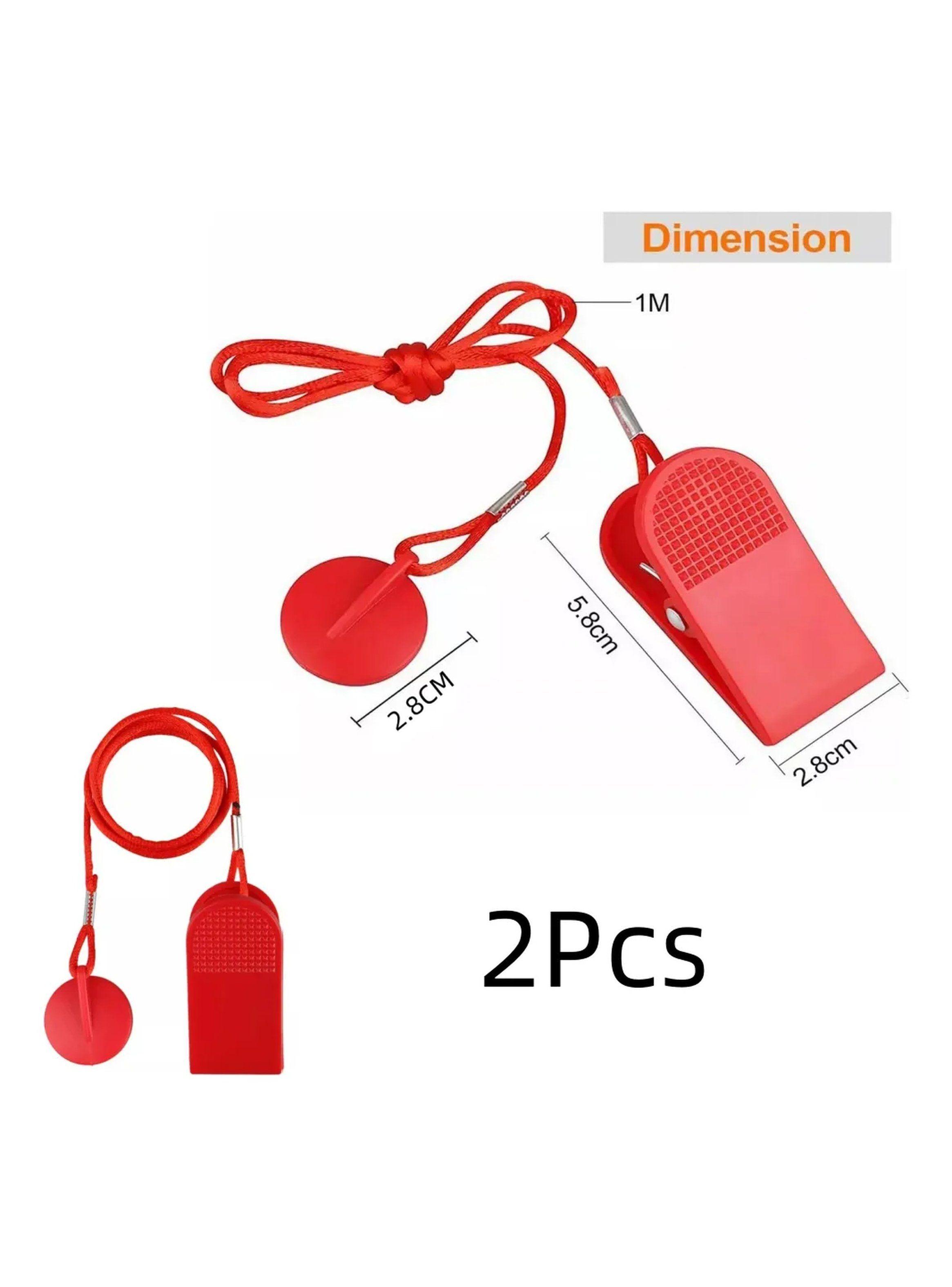 Llave de Seguridad para Cinta de Correr Ajustable 1M Roja-1