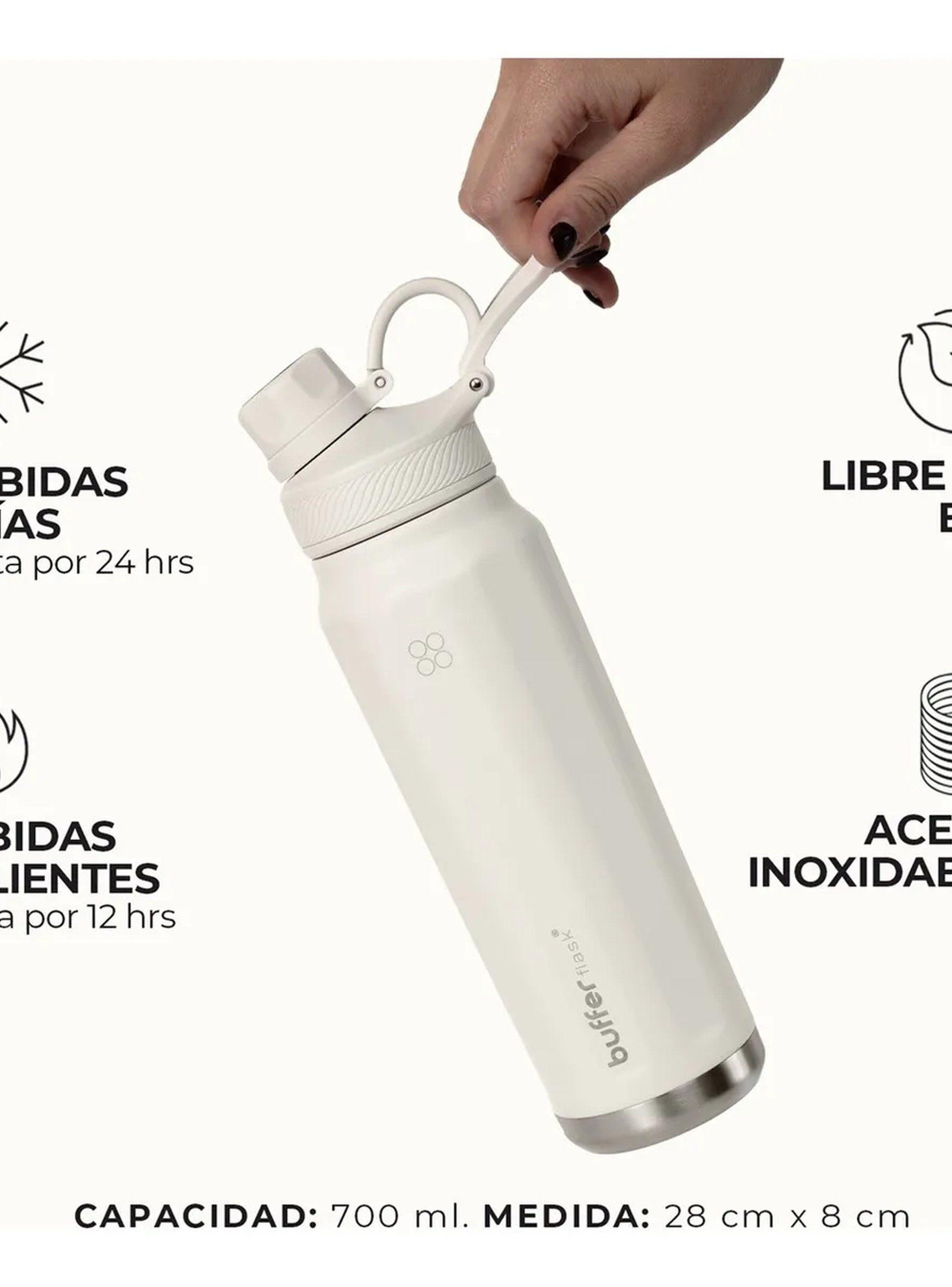 Termo Acero Inoxidable 700ml Blanco Aislamiento 24 Horas-2
