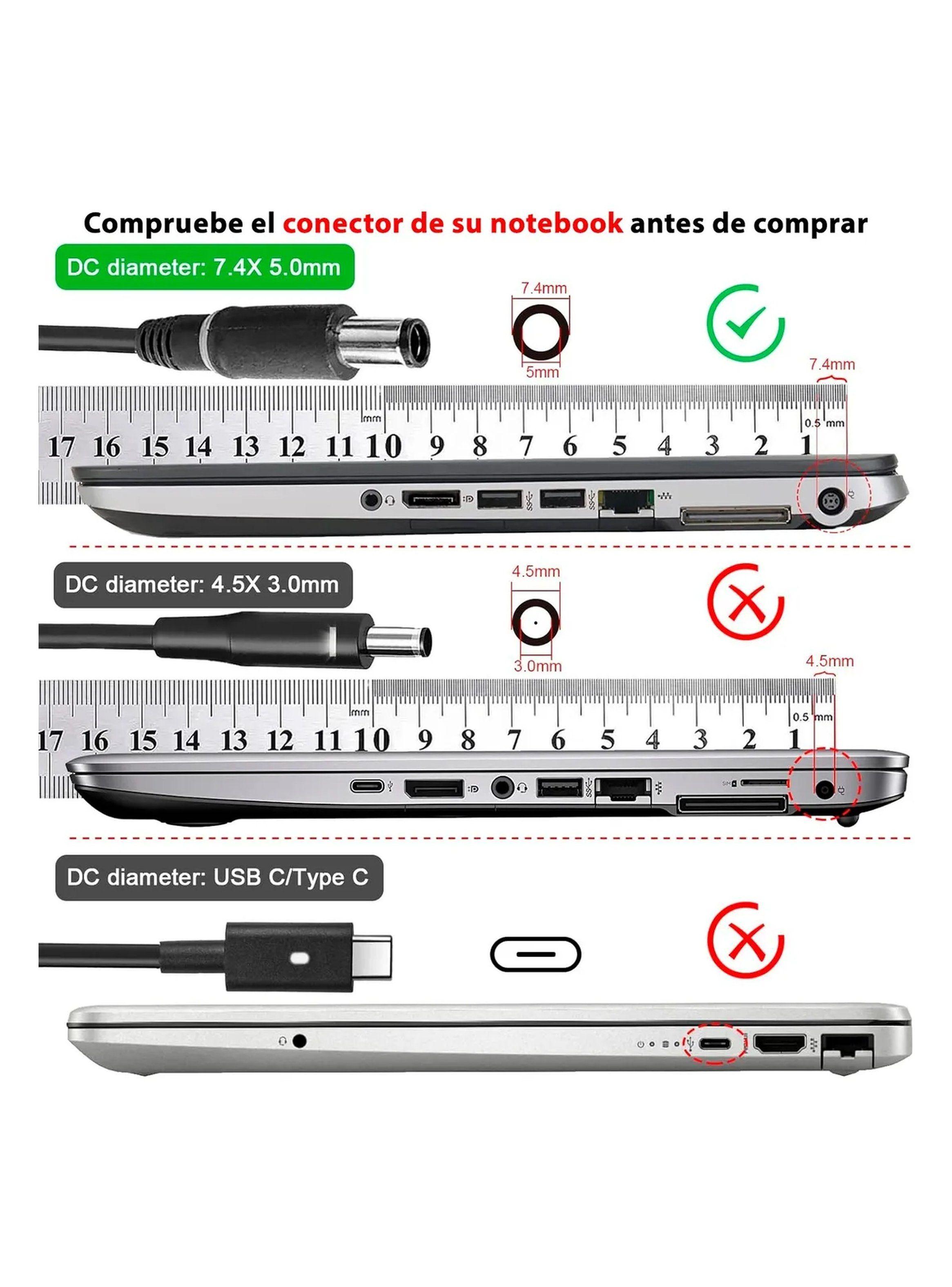 Cargador para Notebook 7.4x5.0mm Punta Aguja 90W-3