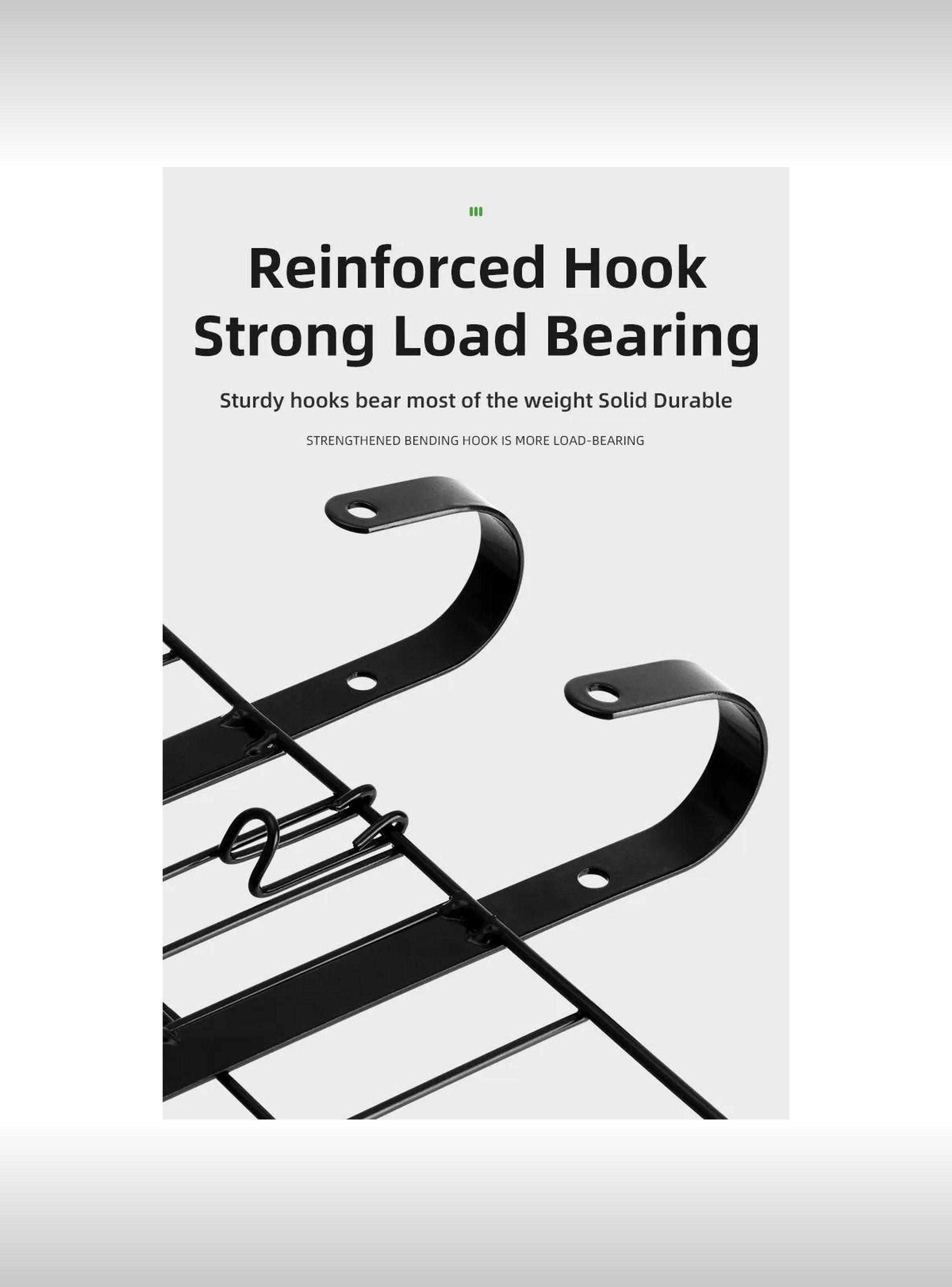 Canasta Plegable para Bicicleta Metálica Negra de Gran Capacidad-4