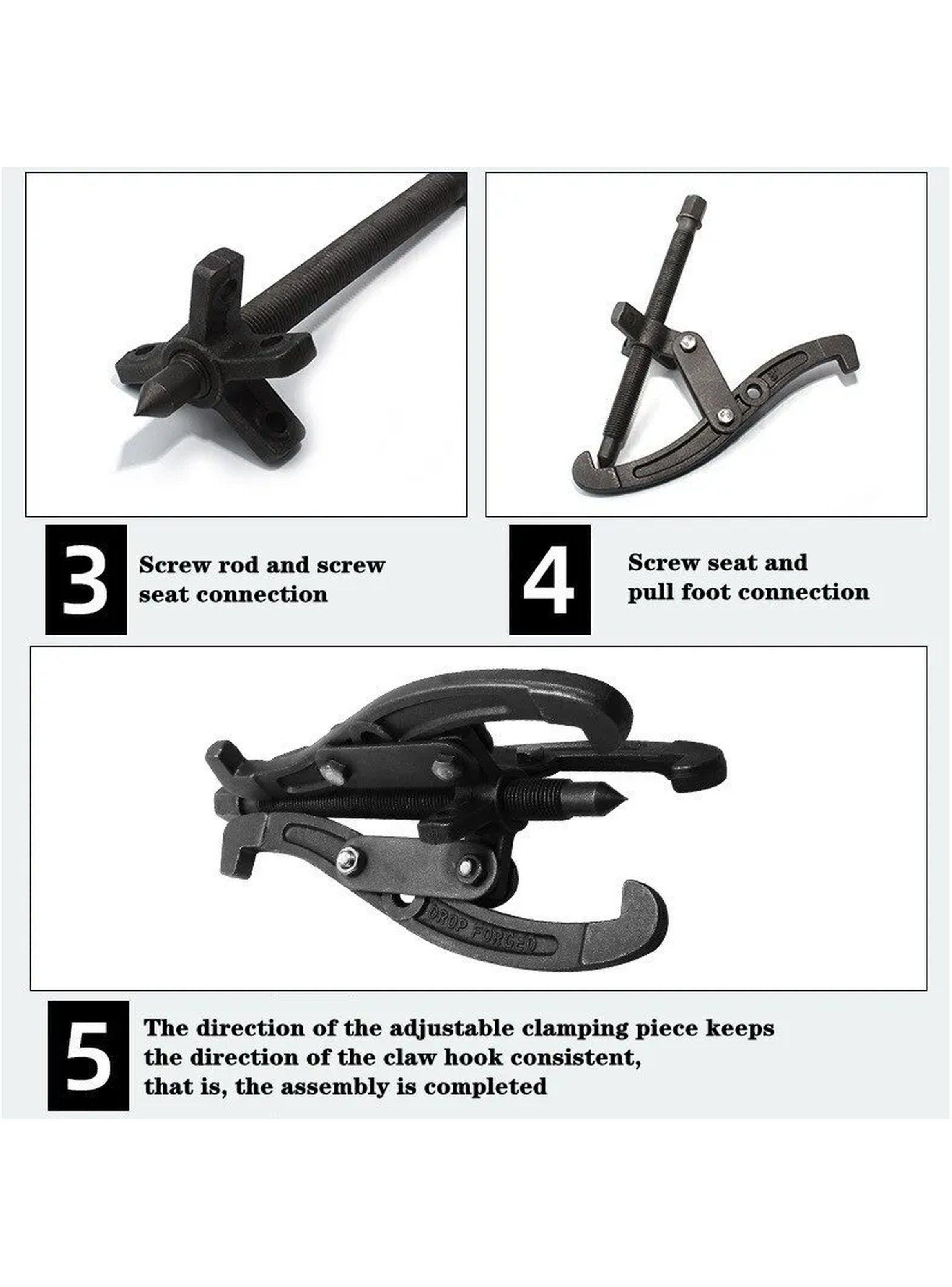 Extractor de Tres Garras Ajustable Acero Forjado-7