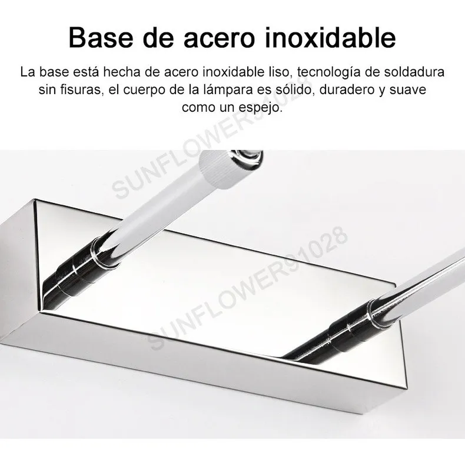 Lámpara de Pared Ajustable Acero Inoxidable Acrílico Luz LED-2