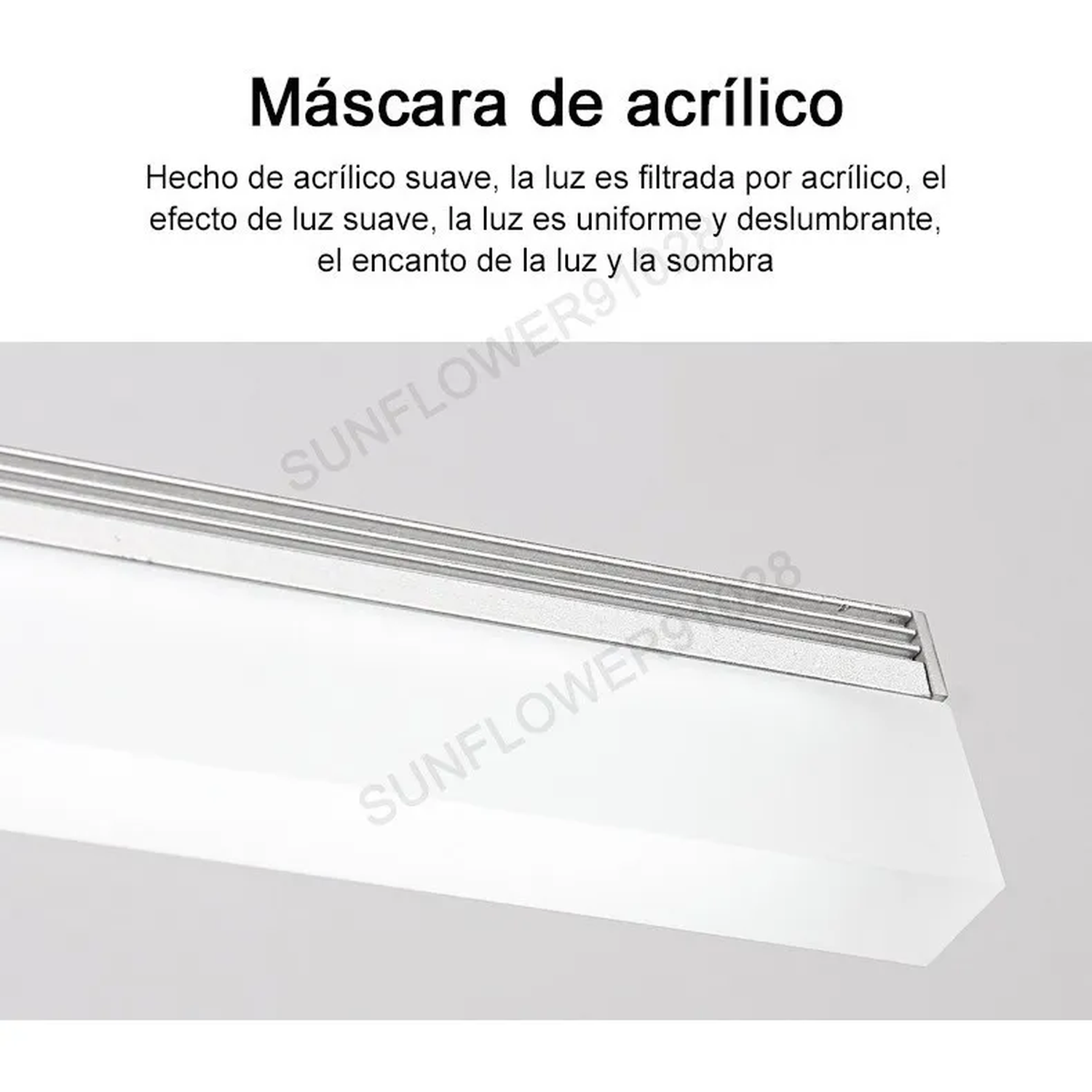 Lámpara de Pared Ajustable Acero Inoxidable Acrílico Luz LED-4