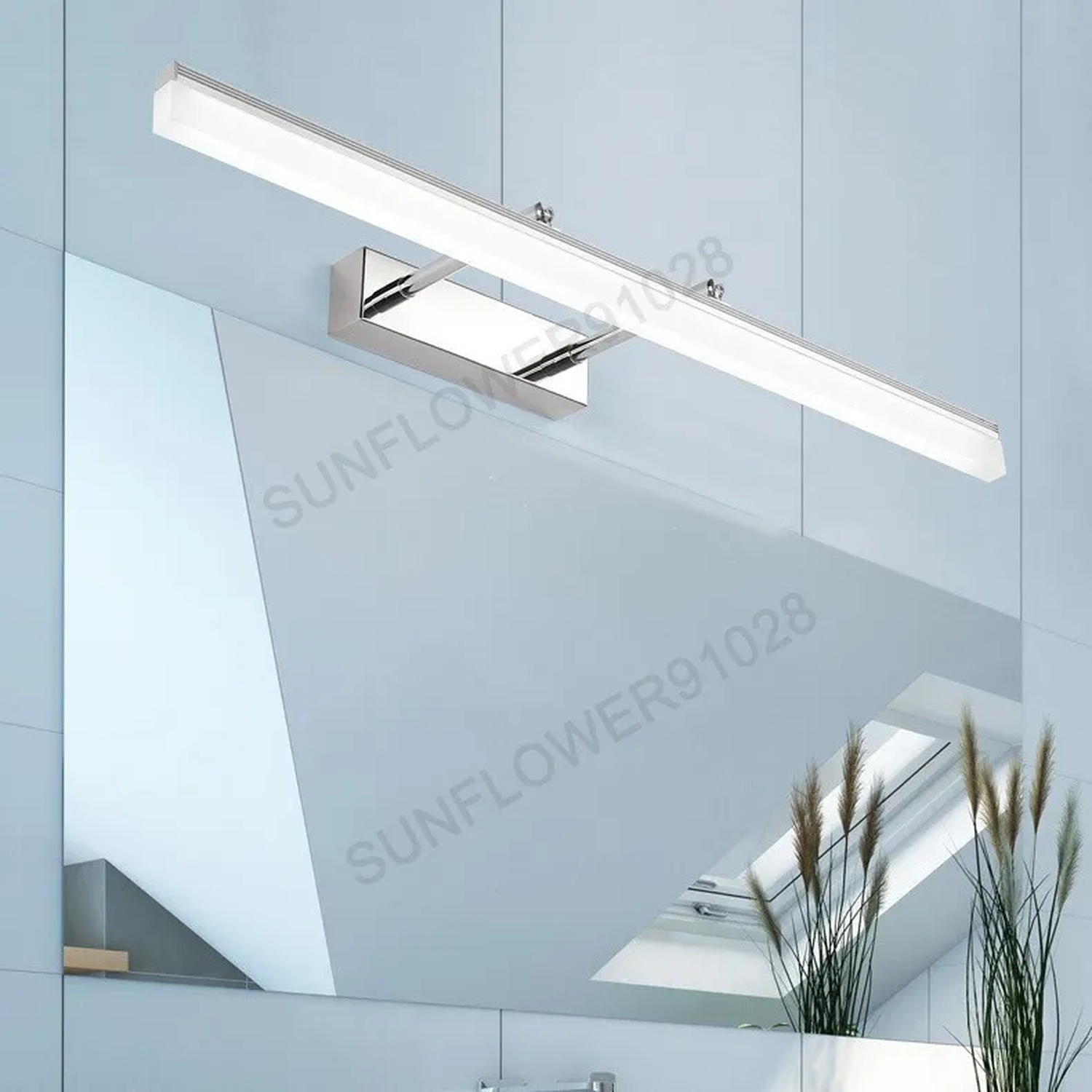 Lámpara de Pared Ajustable Acero Inoxidable Acrílico Luz LED-7