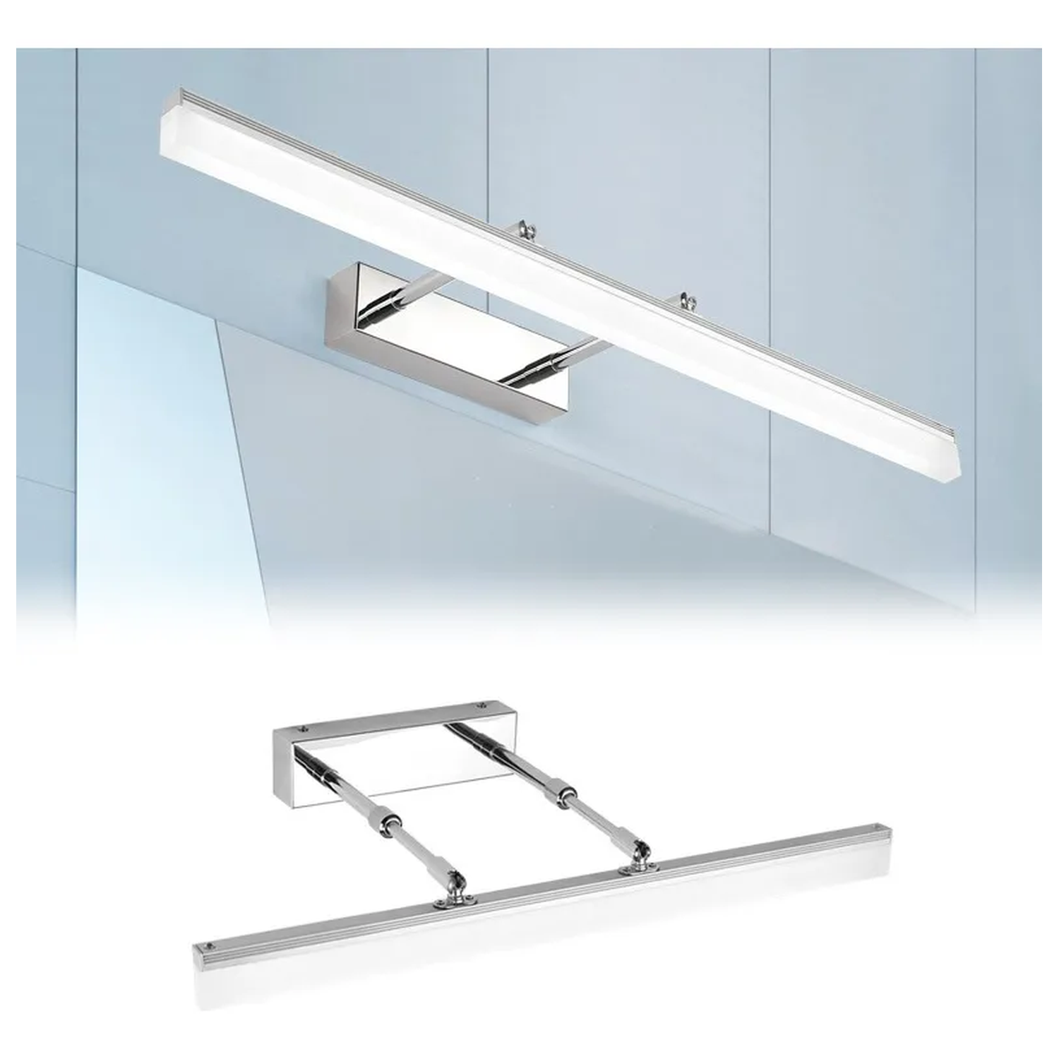 Lámpara de Pared Ajustable Acero Inoxidable Acrílico Luz LED-8