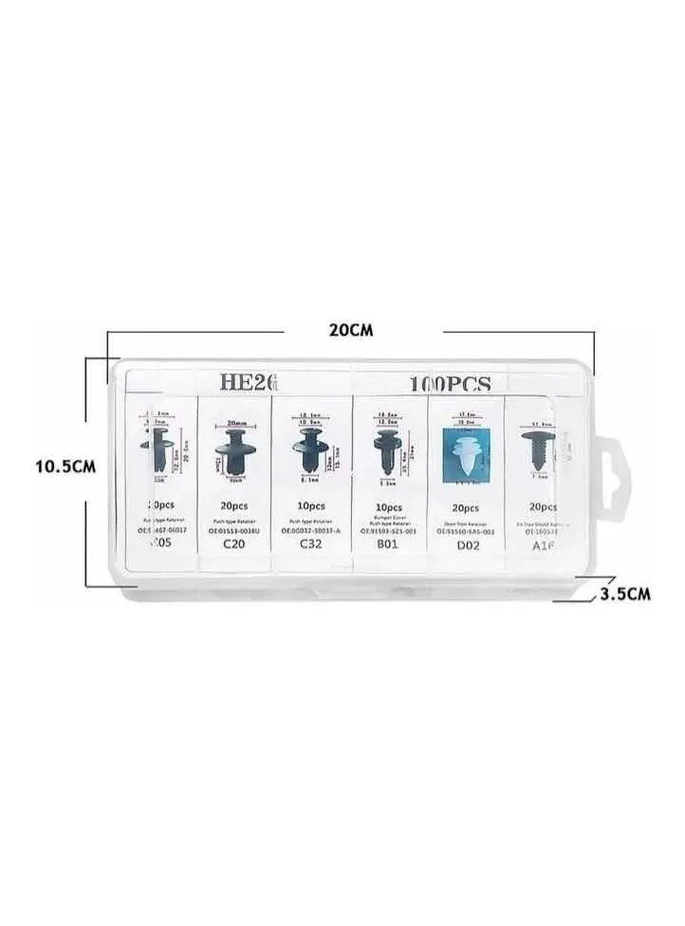 Kit de Remaches de Plástico para Automóviles 100 Piezas | Herramientas de Instalación-4