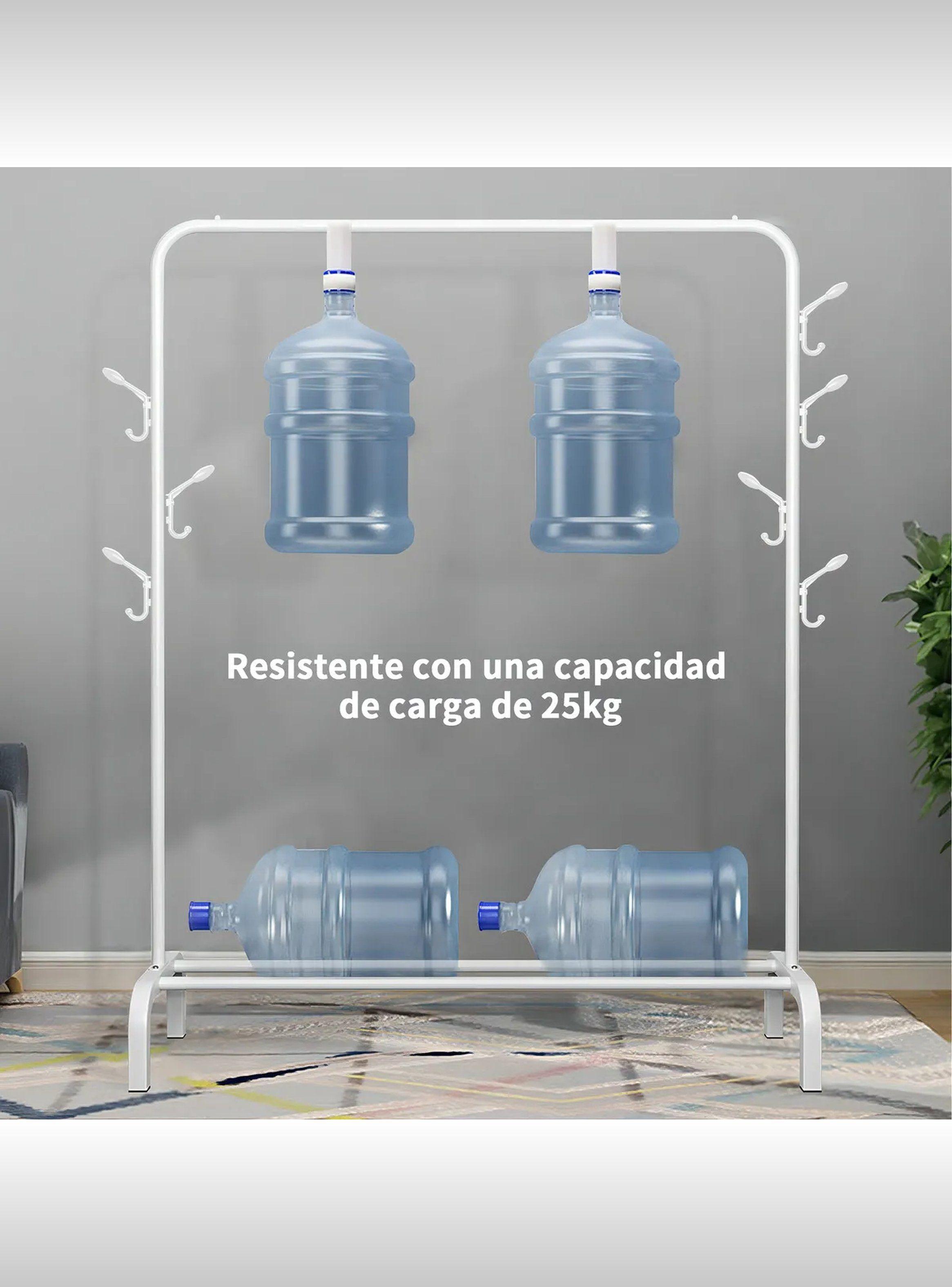 Perchero Metálico Multifuncional Resistente 25mm con Ganchos Laterales-2