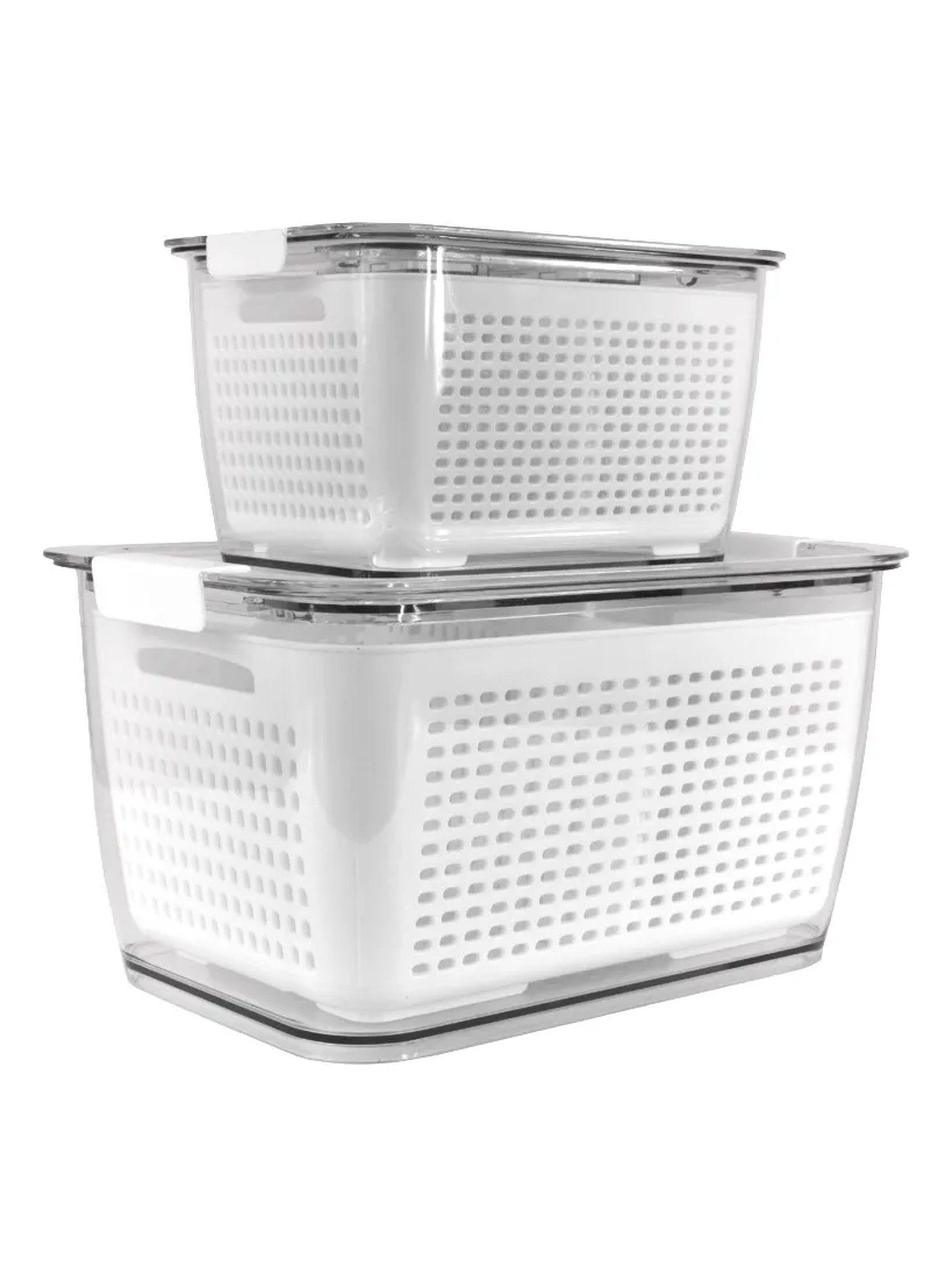 Caja Organizadora de Alimentos Transparente Plástica Con Tapa-0