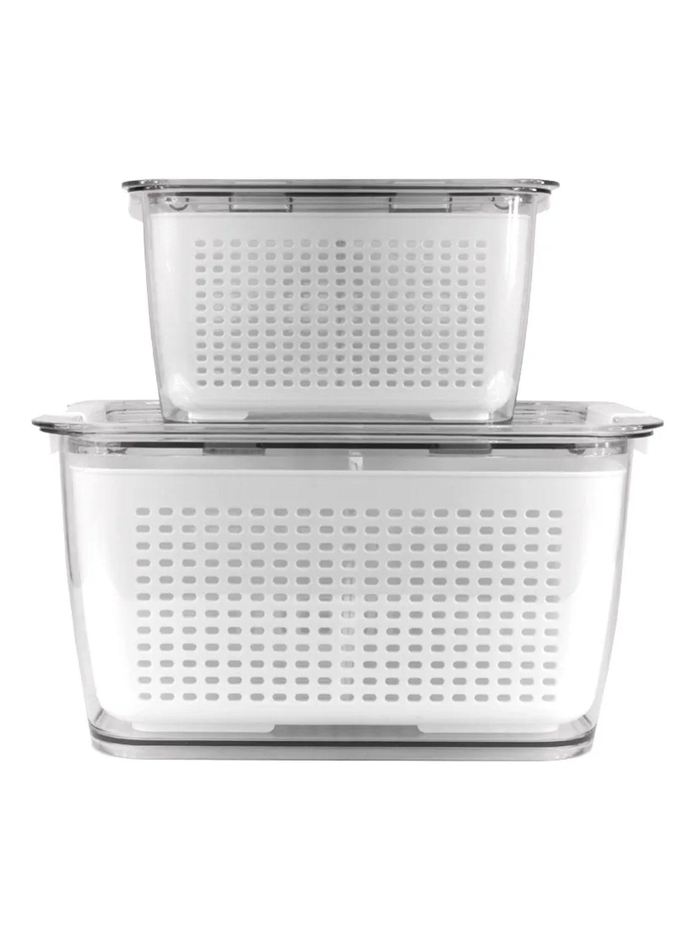 Caja Organizadora de Alimentos Transparente Plástica Con Tapa-3