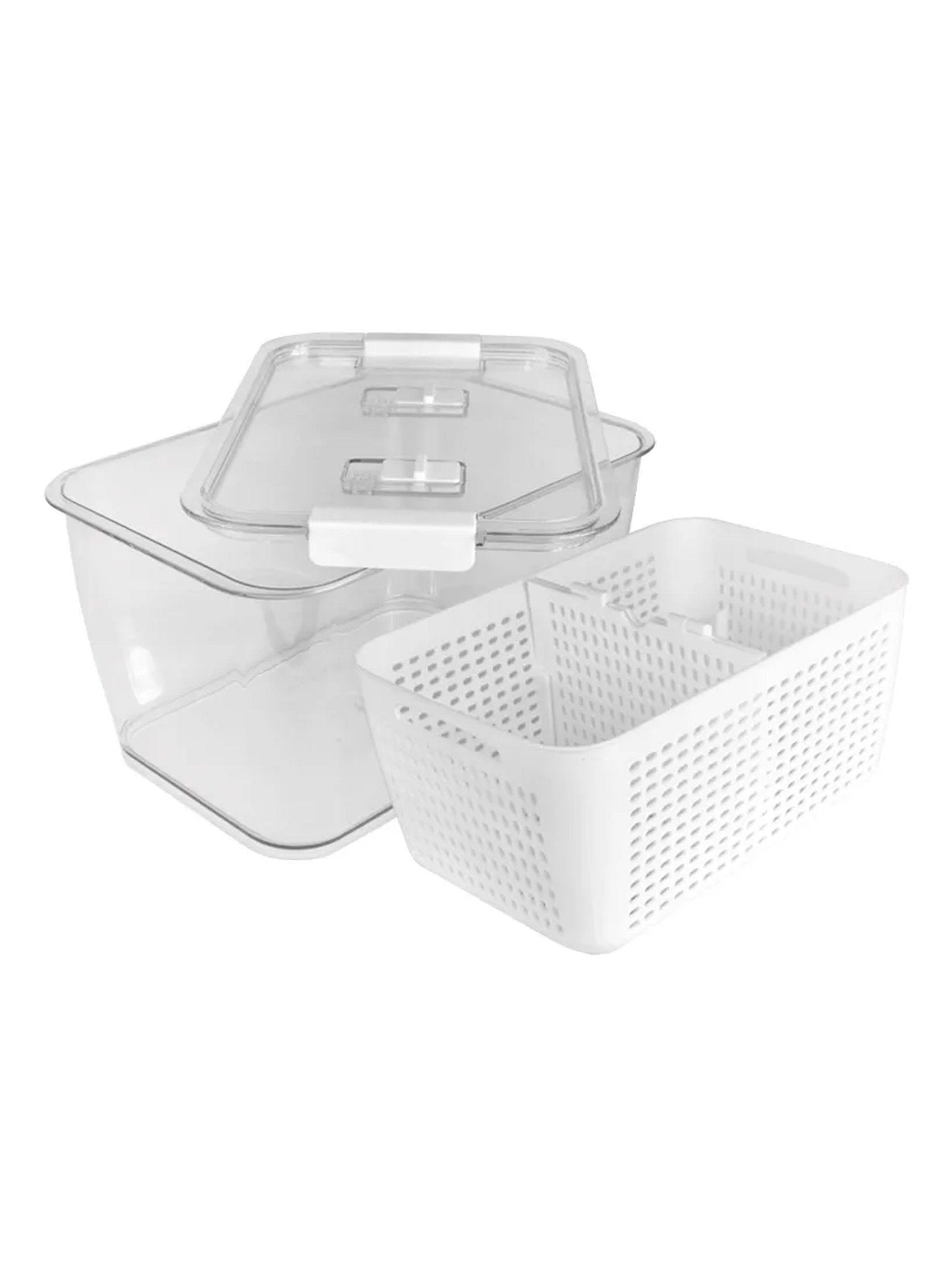 Caja Organizadora de Alimentos Transparente Plástica Con Tapa-5