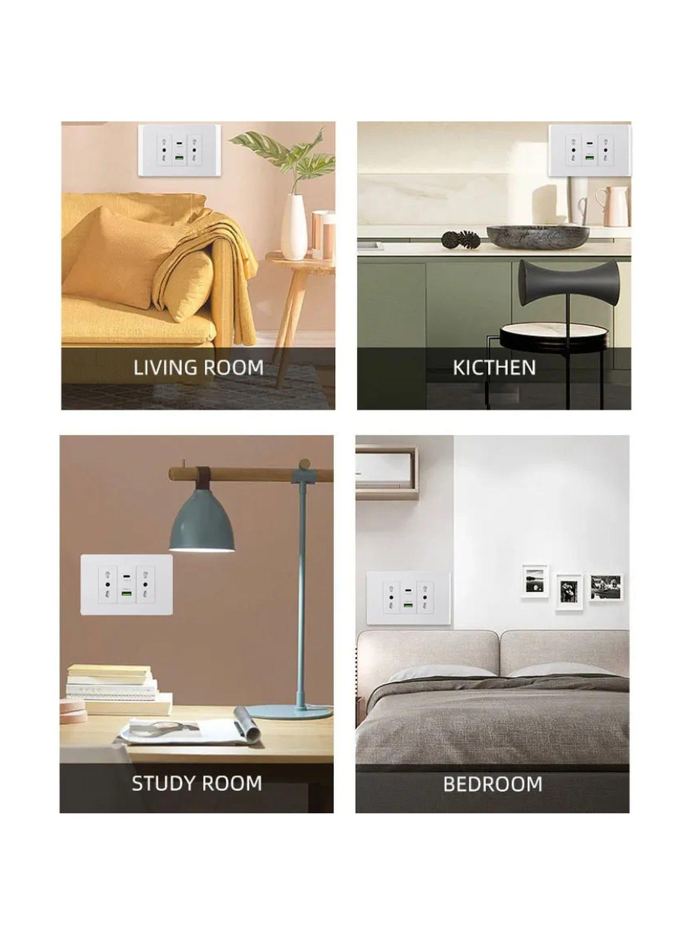 Enchufe de Pared 2IT con USB Tipo-C 20W Blanco-4