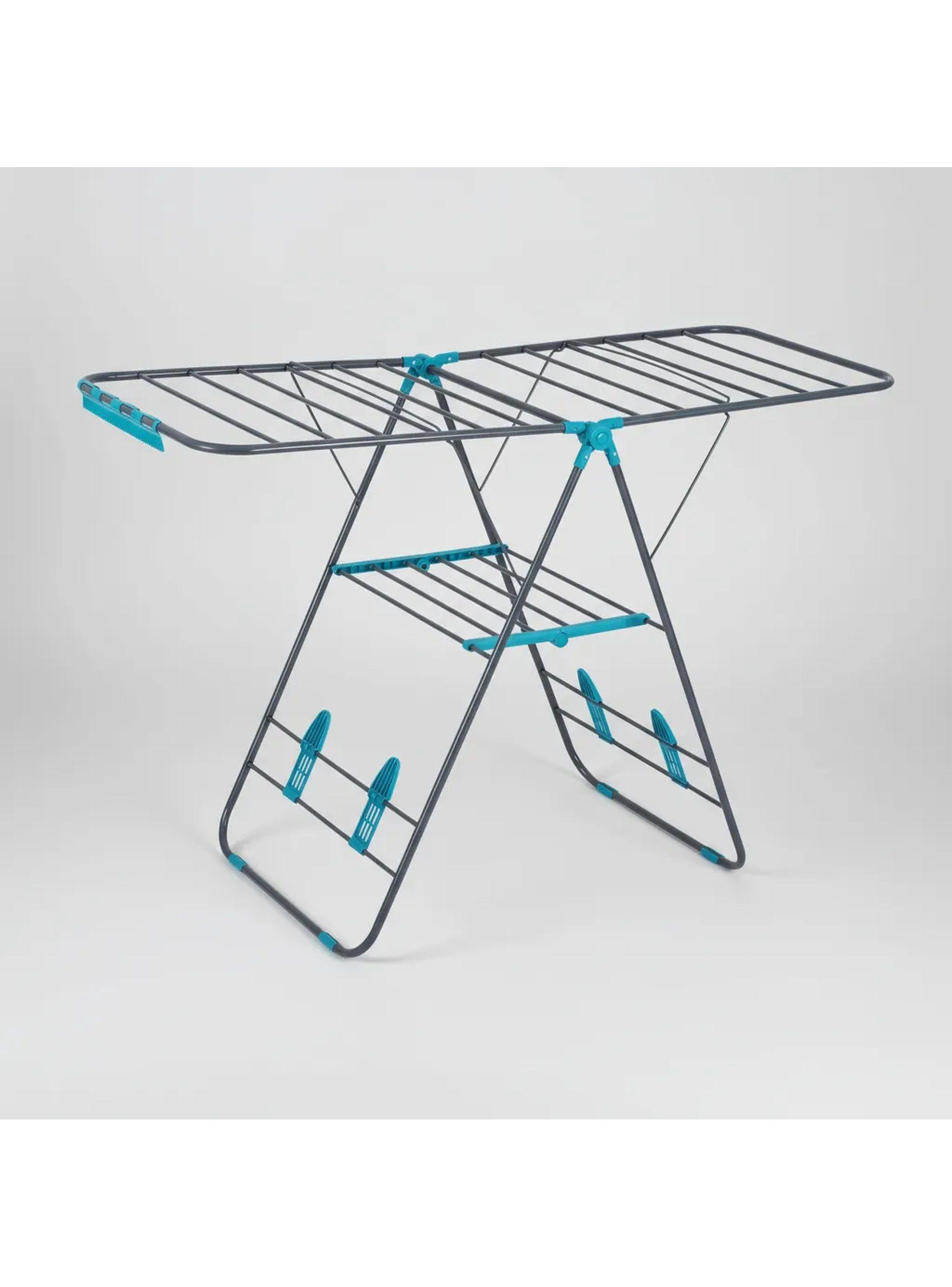 Tendedero Plegable Metálico Ajustable Azul-1