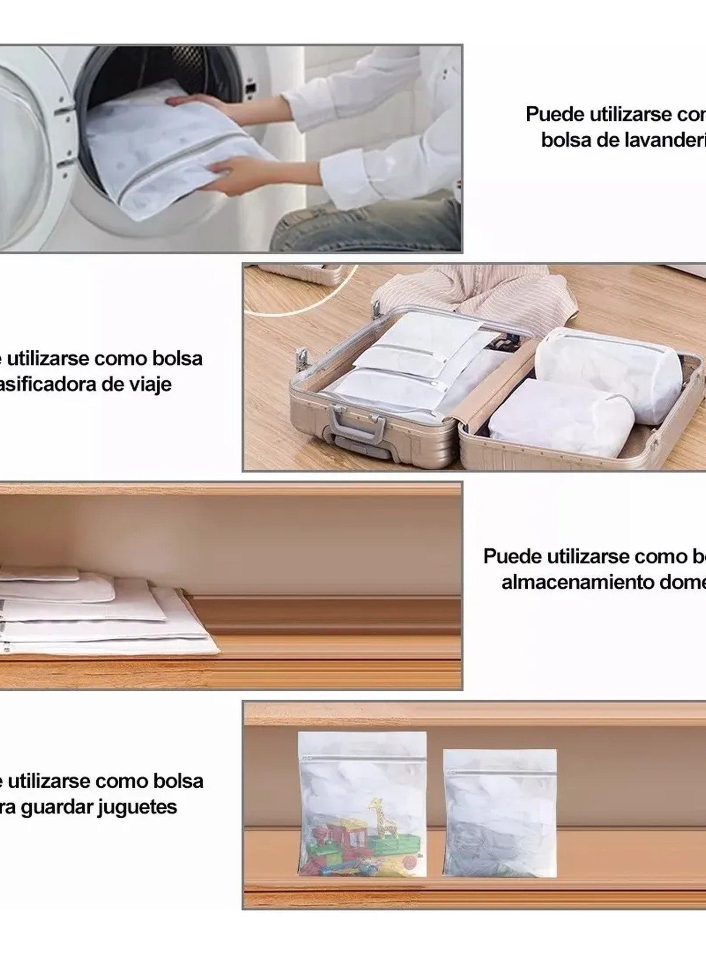 Bolsas de Lavandería de Malla Reutilizable Blanco Varios Tamaños-3