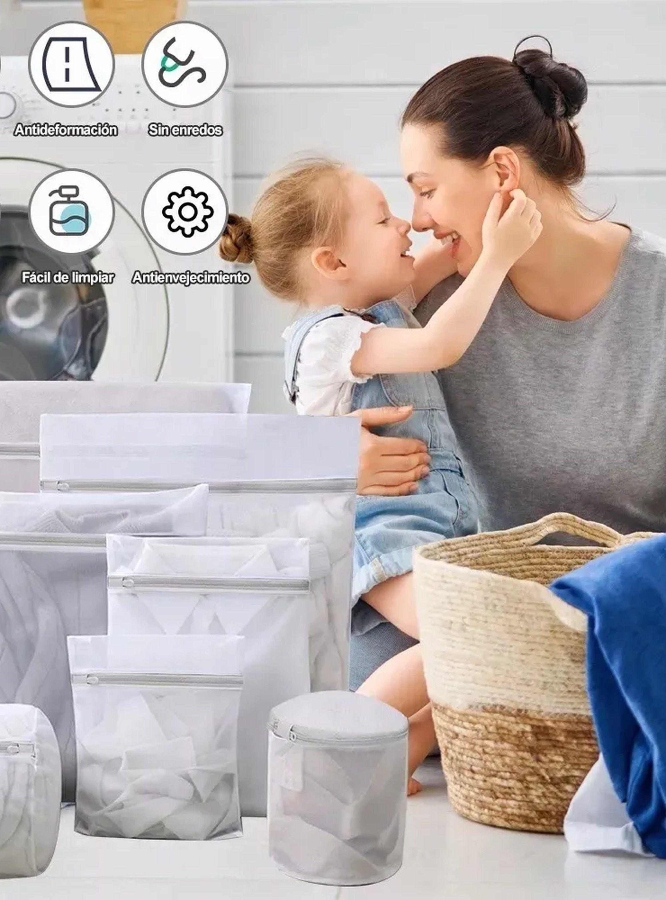 Bolsas de Lavandería de Malla Reutilizable Blanco Varios Tamaños-6