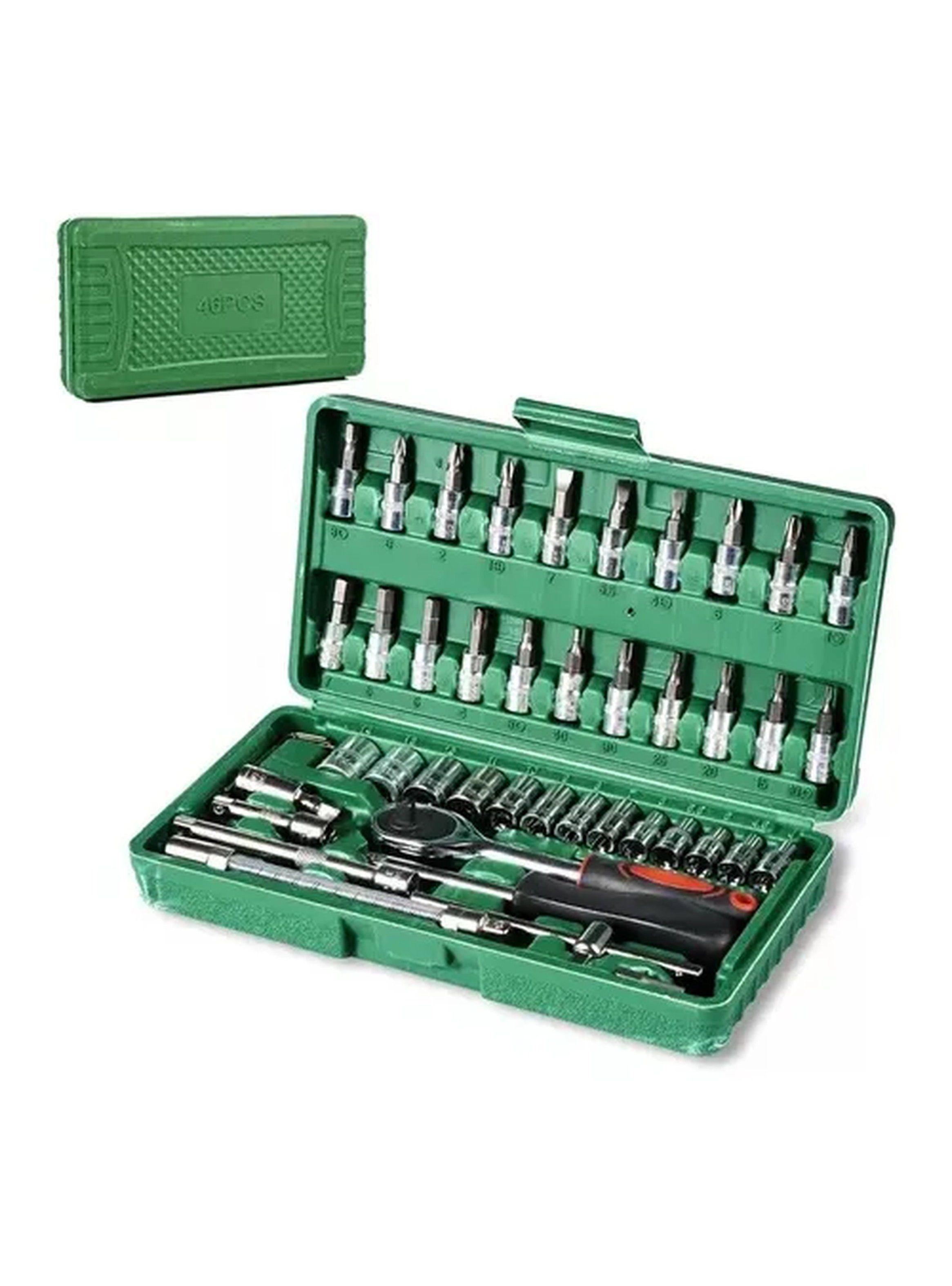 Juego de Llaves de Vaso 46 Piezas Acero Cromo Vanadio-0