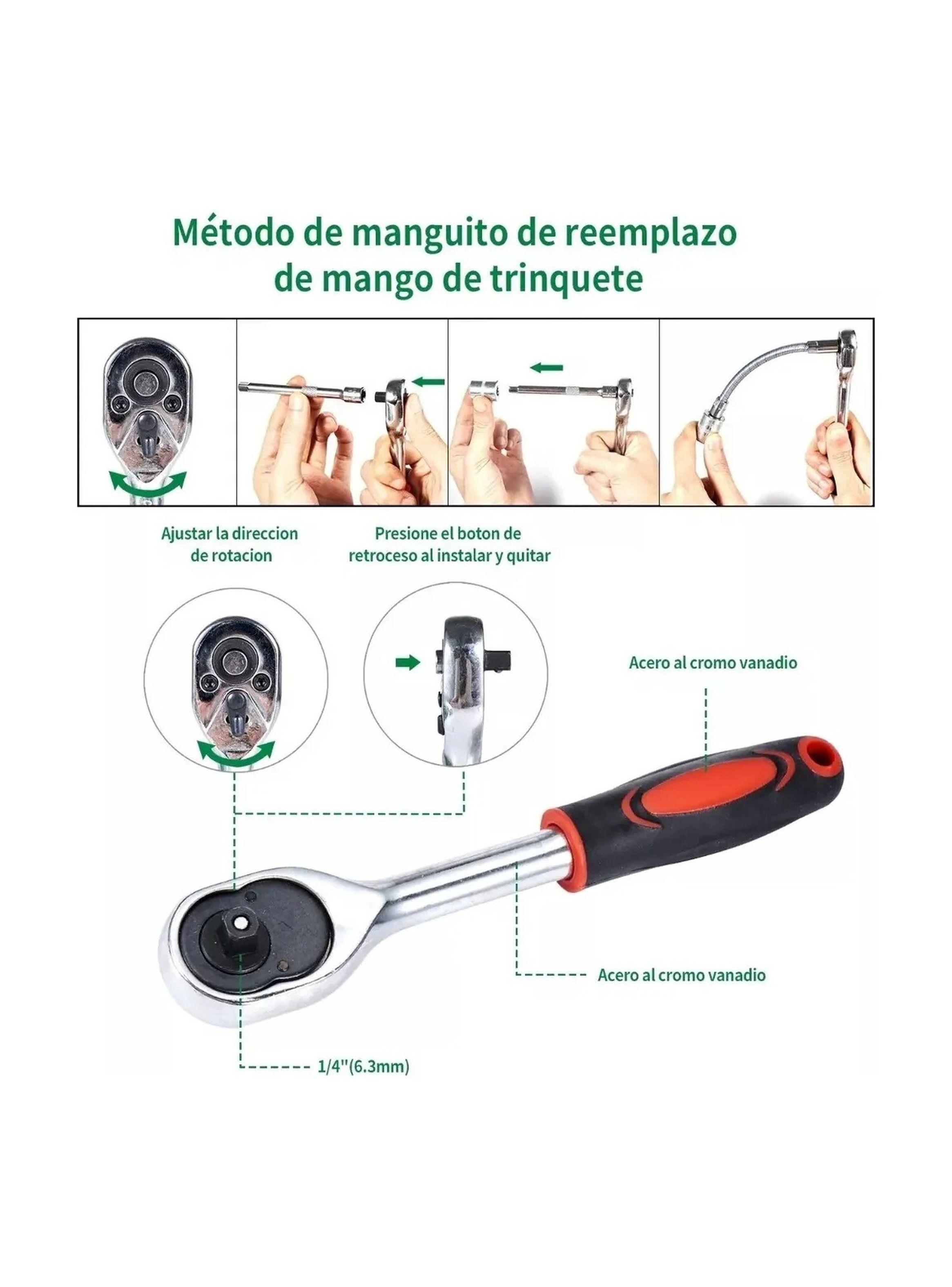 Juego de Llaves de Vaso 46 Piezas Acero Cromo Vanadio-2