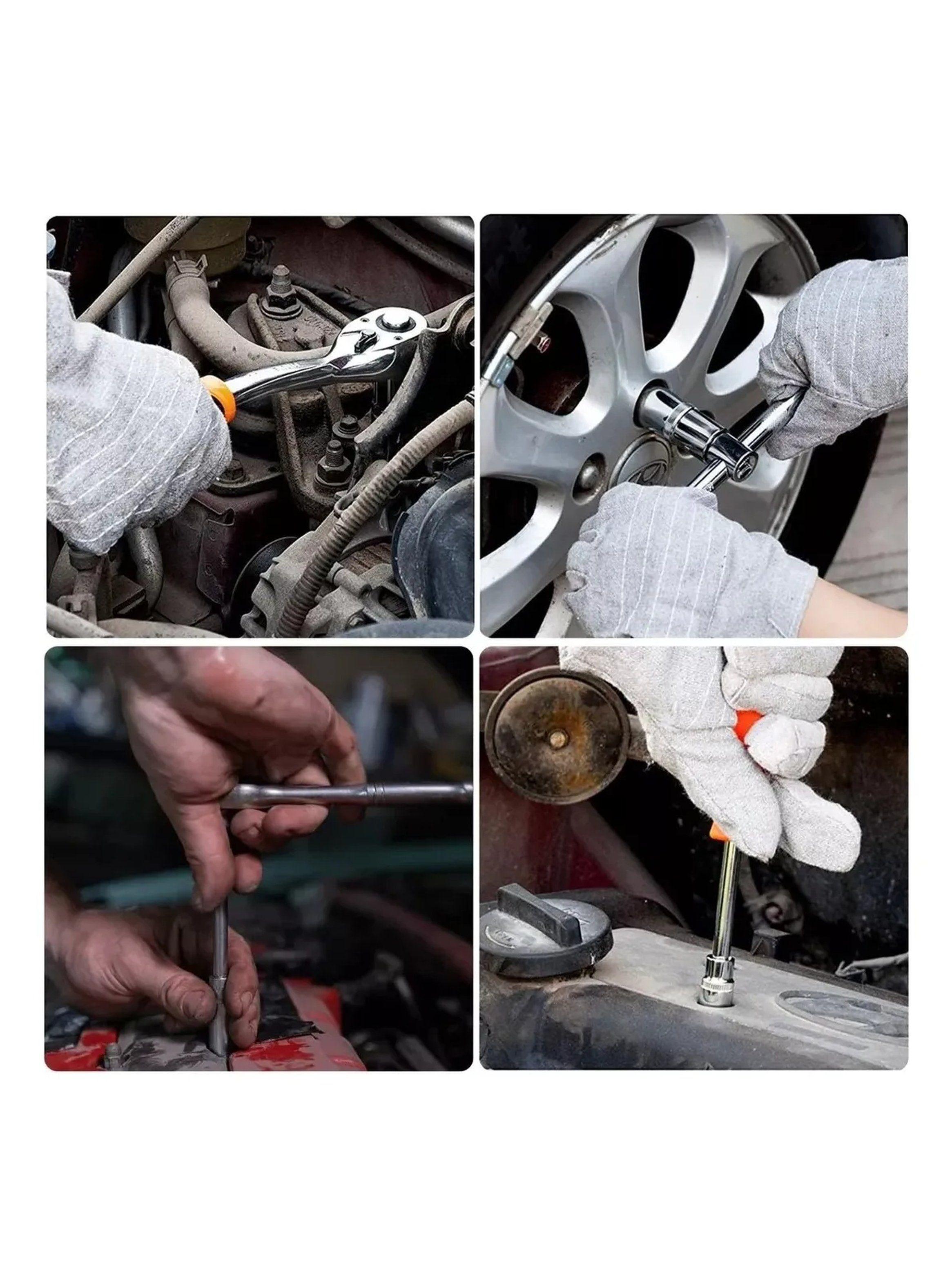 Juego de Llaves de Vaso 46 Piezas Acero Cromo Vanadio-7