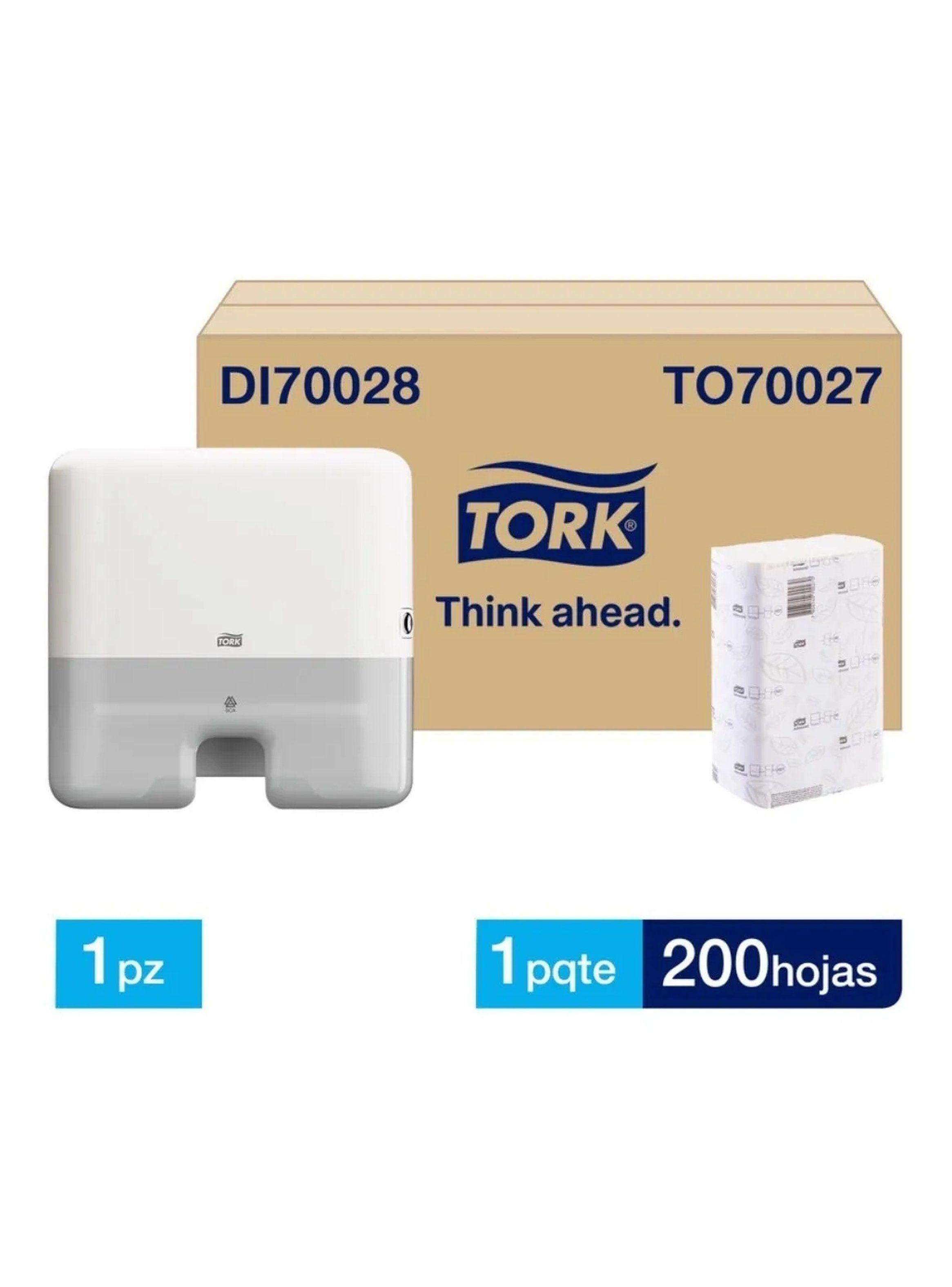 Dispensador De Toallas De Papel Blanco Con 200 Hojas-1