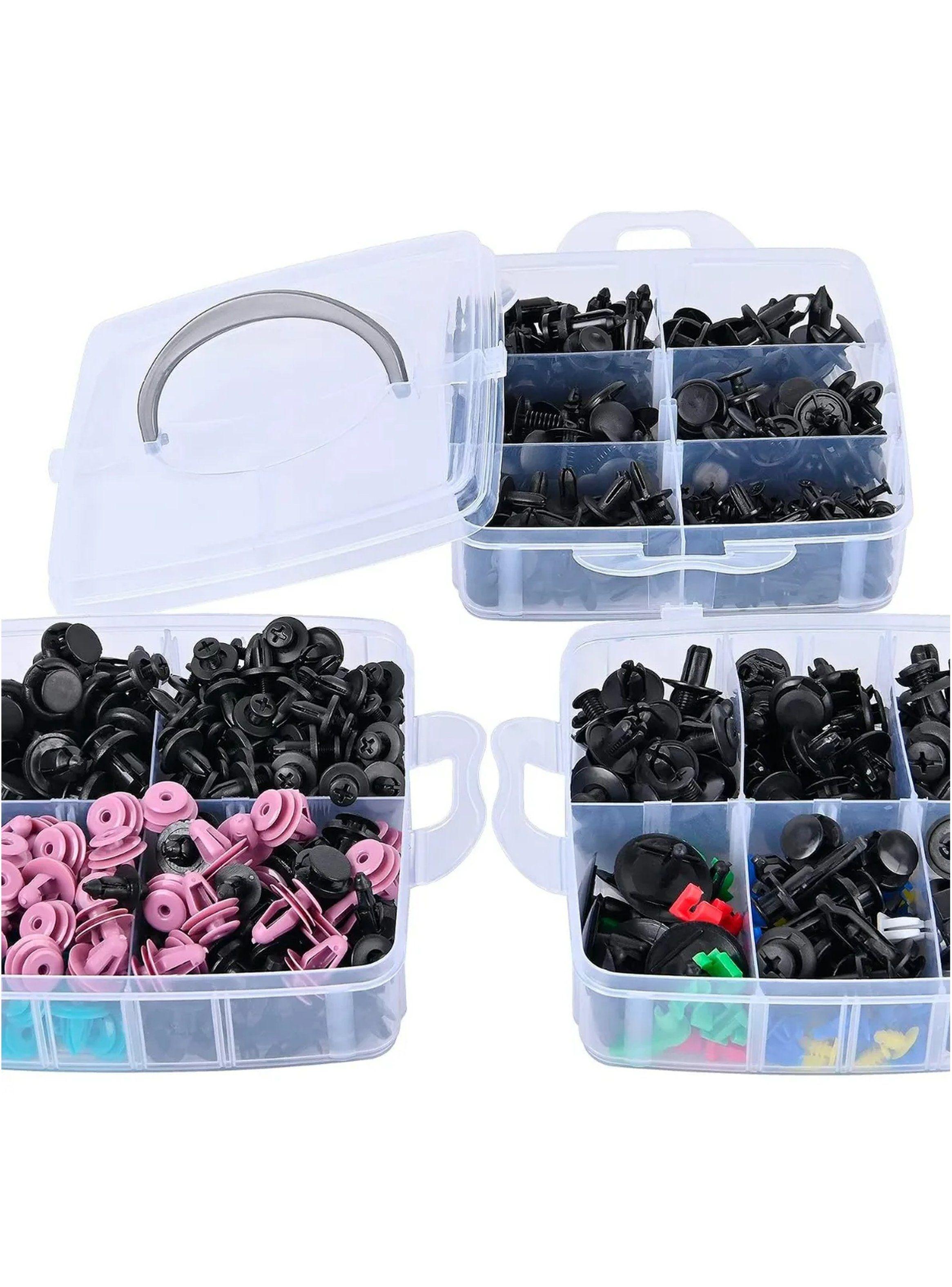 Kit de Sujetadores Plásticos Automotrices 415 Piezas con Herramientas-2