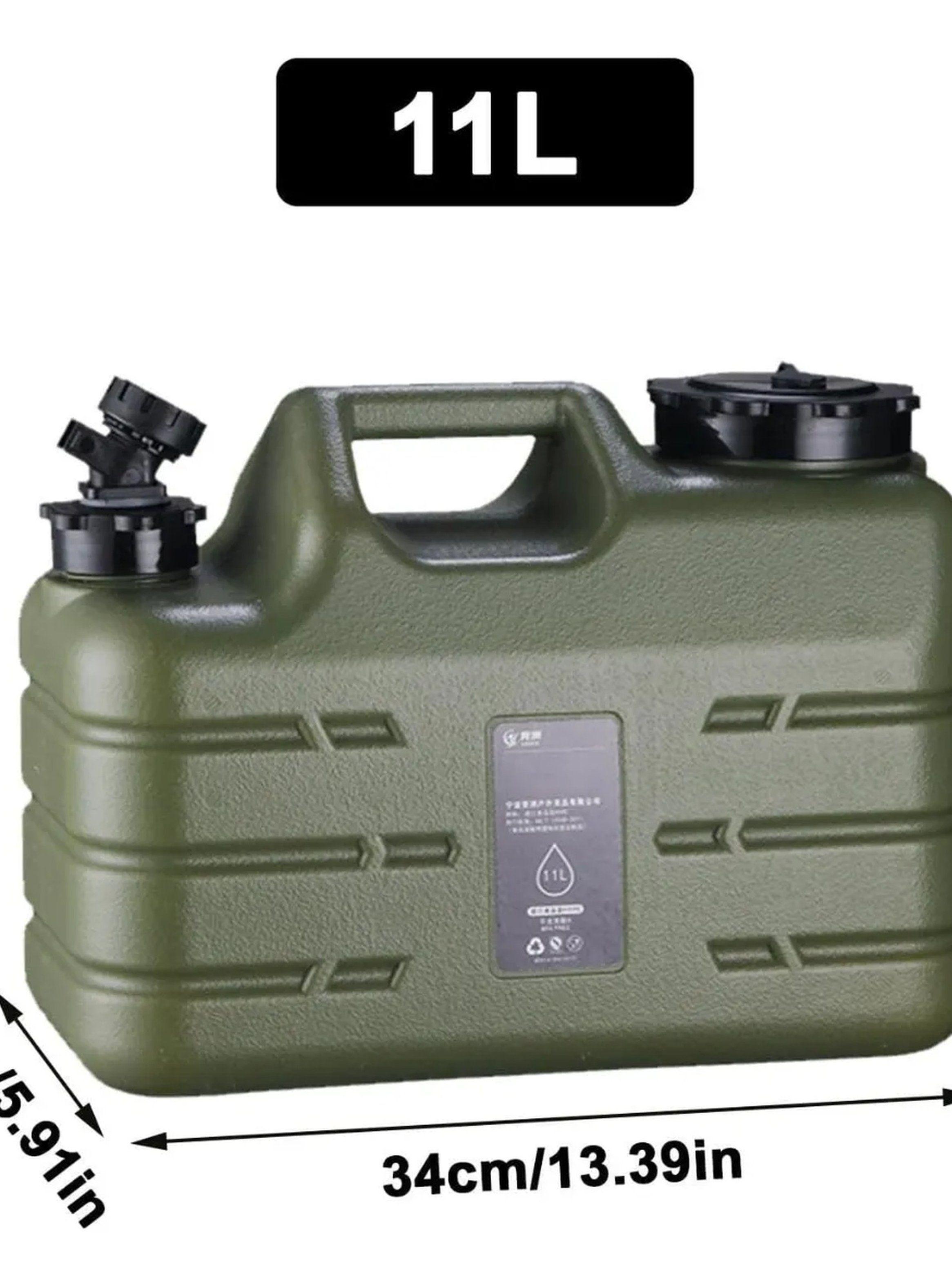 Contenedor de Agua Portátil 5L Verde Manija Grifo Camping-4