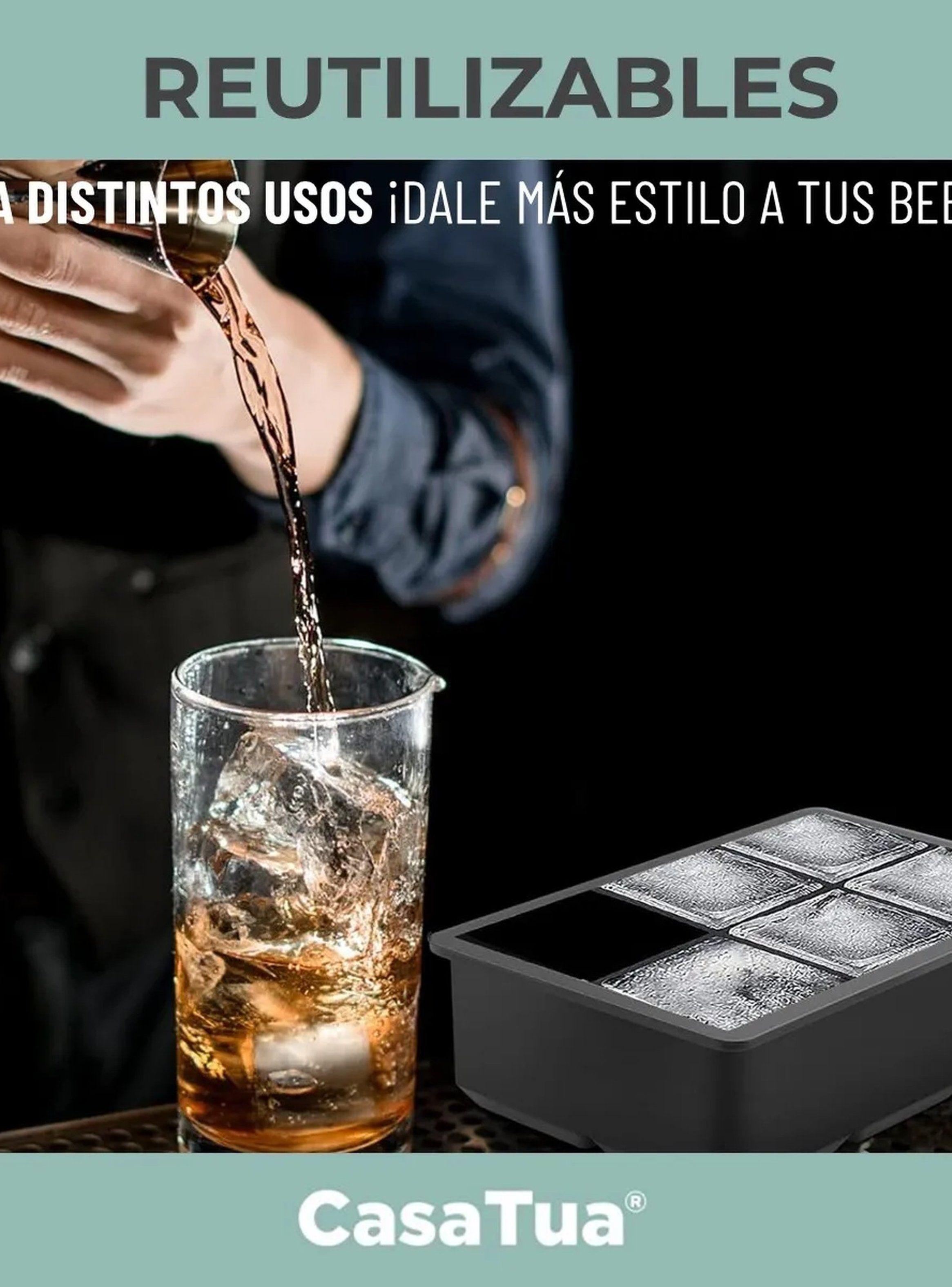 Molde de Silicona Flexible 4 Cubos de Hielo en Forma de Calavera-4