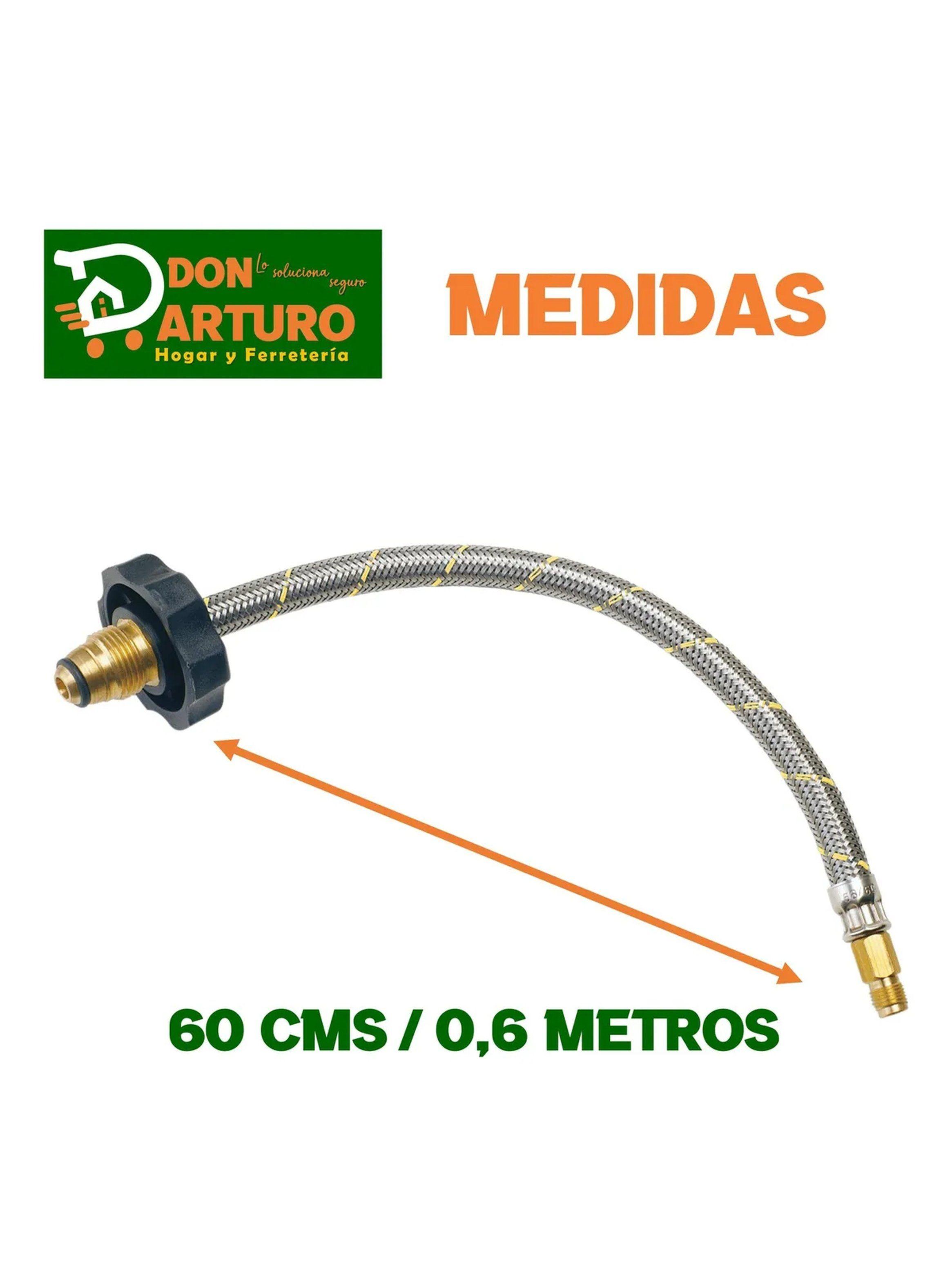 Manguera Flexible para Gas 45 Kgs Certificación SEC 60 Cm 7/8” x 7/16”-3