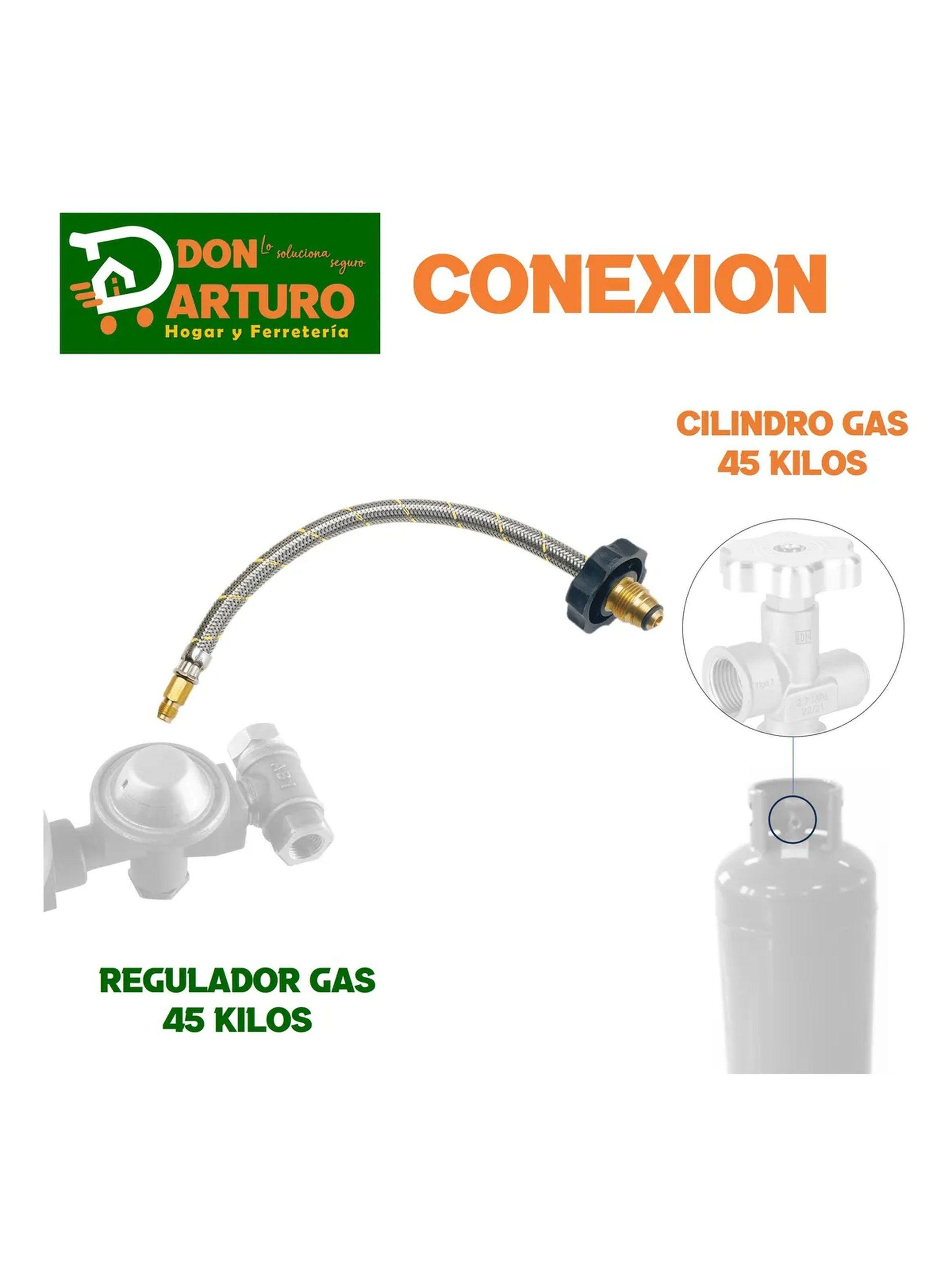 Manguera Flexible para Gas 45 Kgs Certificación SEC 60 Cm 7/8” x 7/16”-6