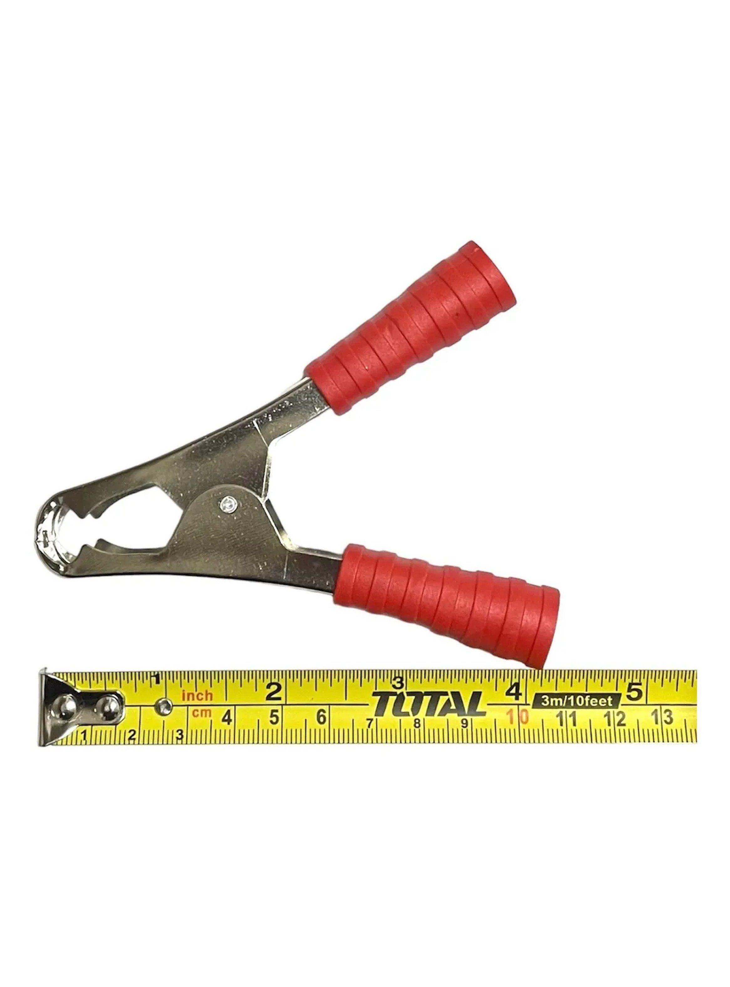 Pinzas de Cocodrilo Metálicas Aisladas 50A Roja y Negra-4