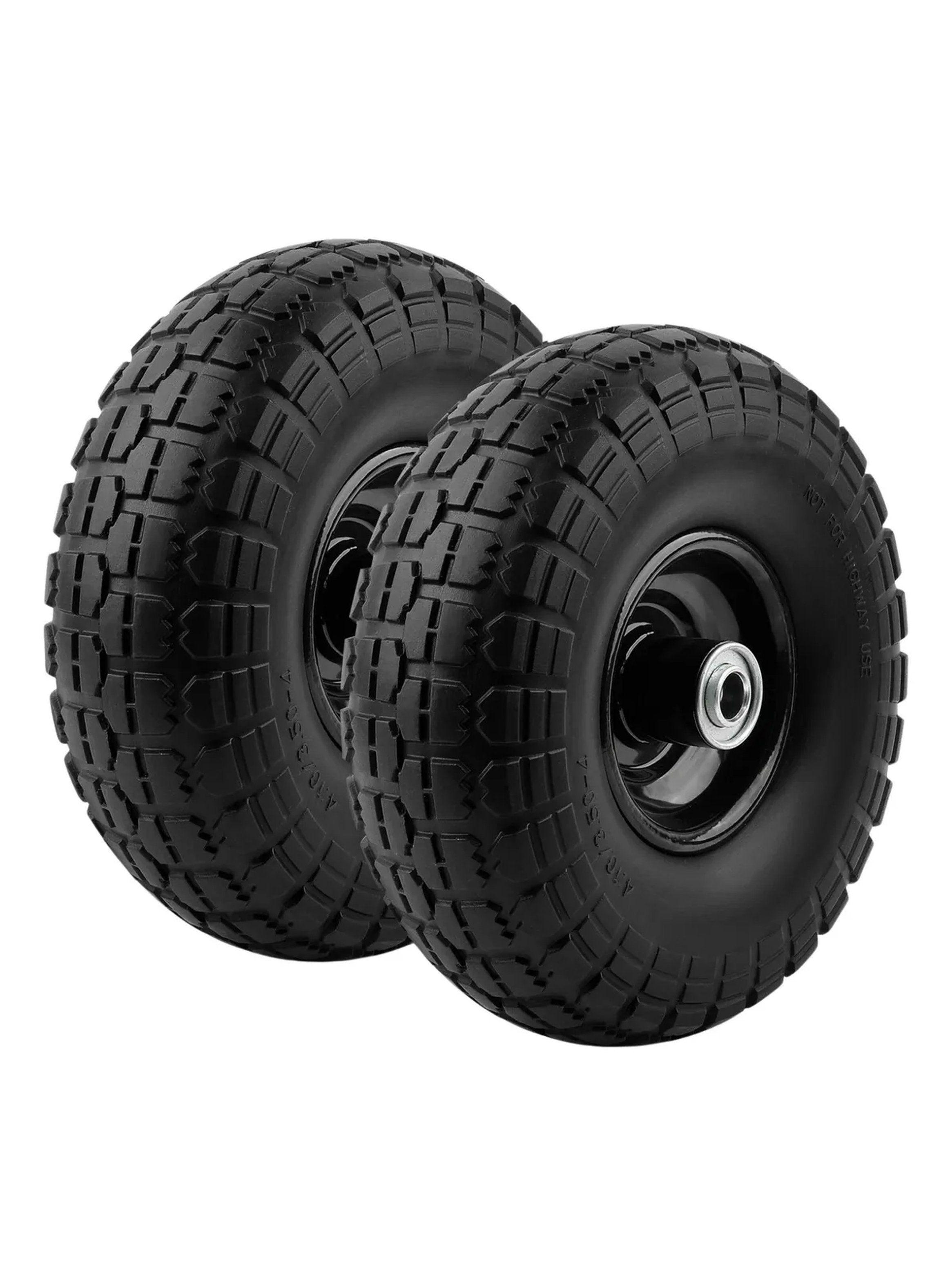 Rueda Neumática Repuesto 10" Caucho Negro-0