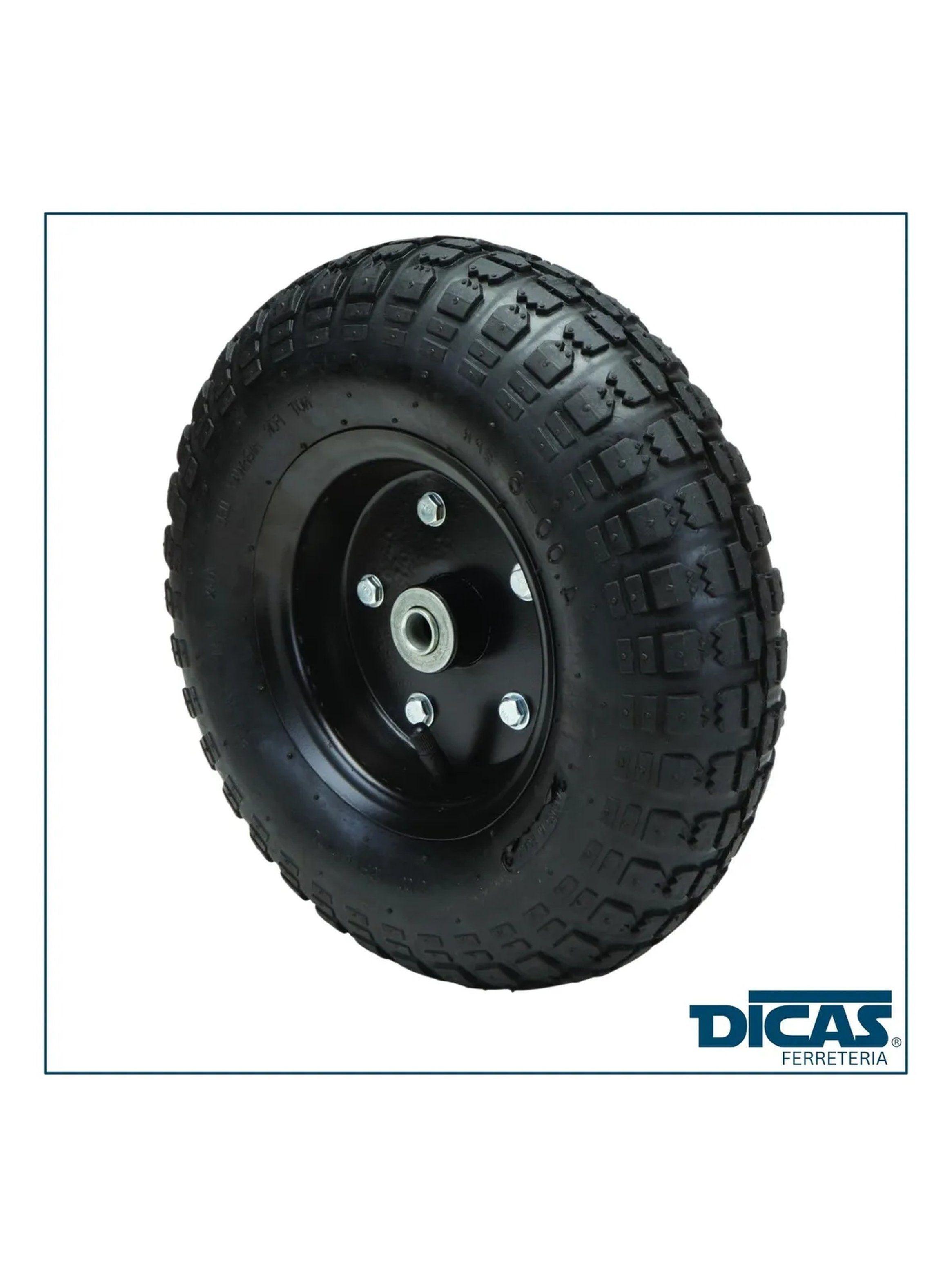 Rueda Neumática Repuesto 10" Caucho Negro-1
