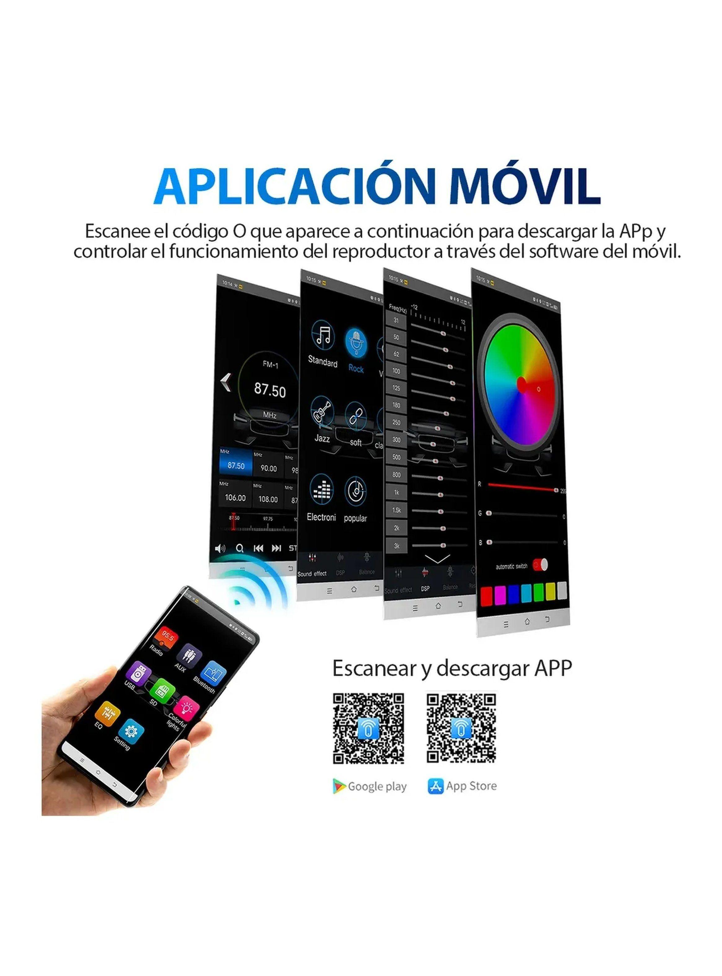 Reproductor MP3 para Auto Bluetooth Control Remoto Luz LED Multicolor-2