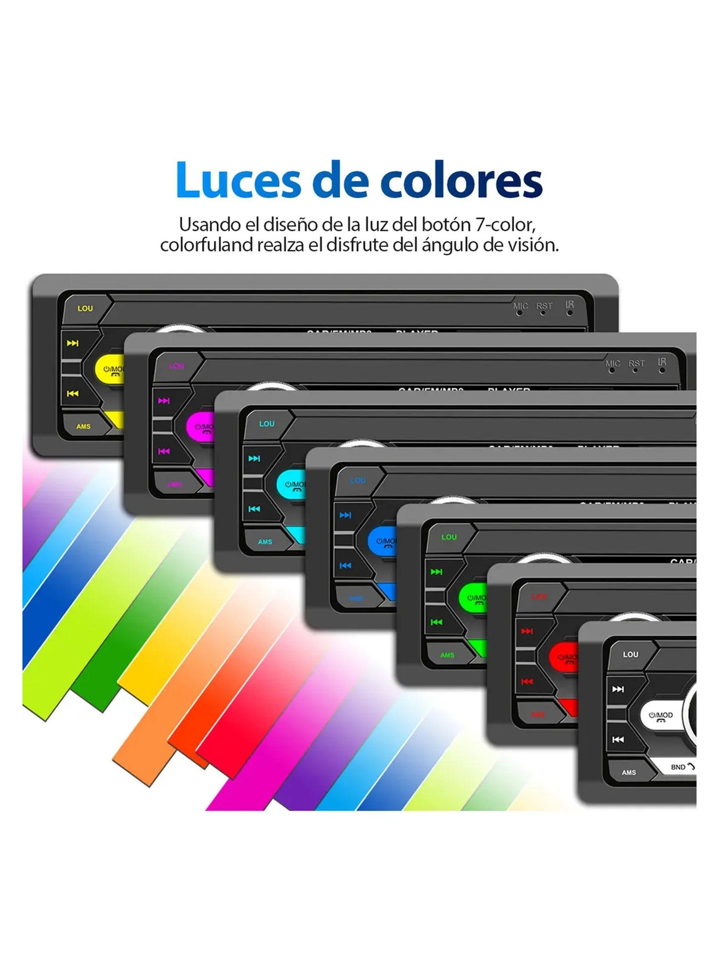 Reproductor MP3 para Auto Bluetooth Control Remoto Luz LED Multicolor-4