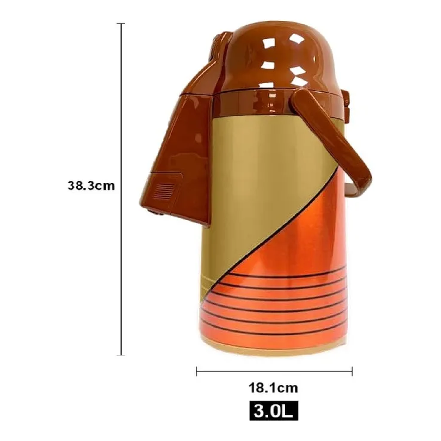 Termo Dispensador de Líquidos 3L Acero Inoxidable Plateado-3