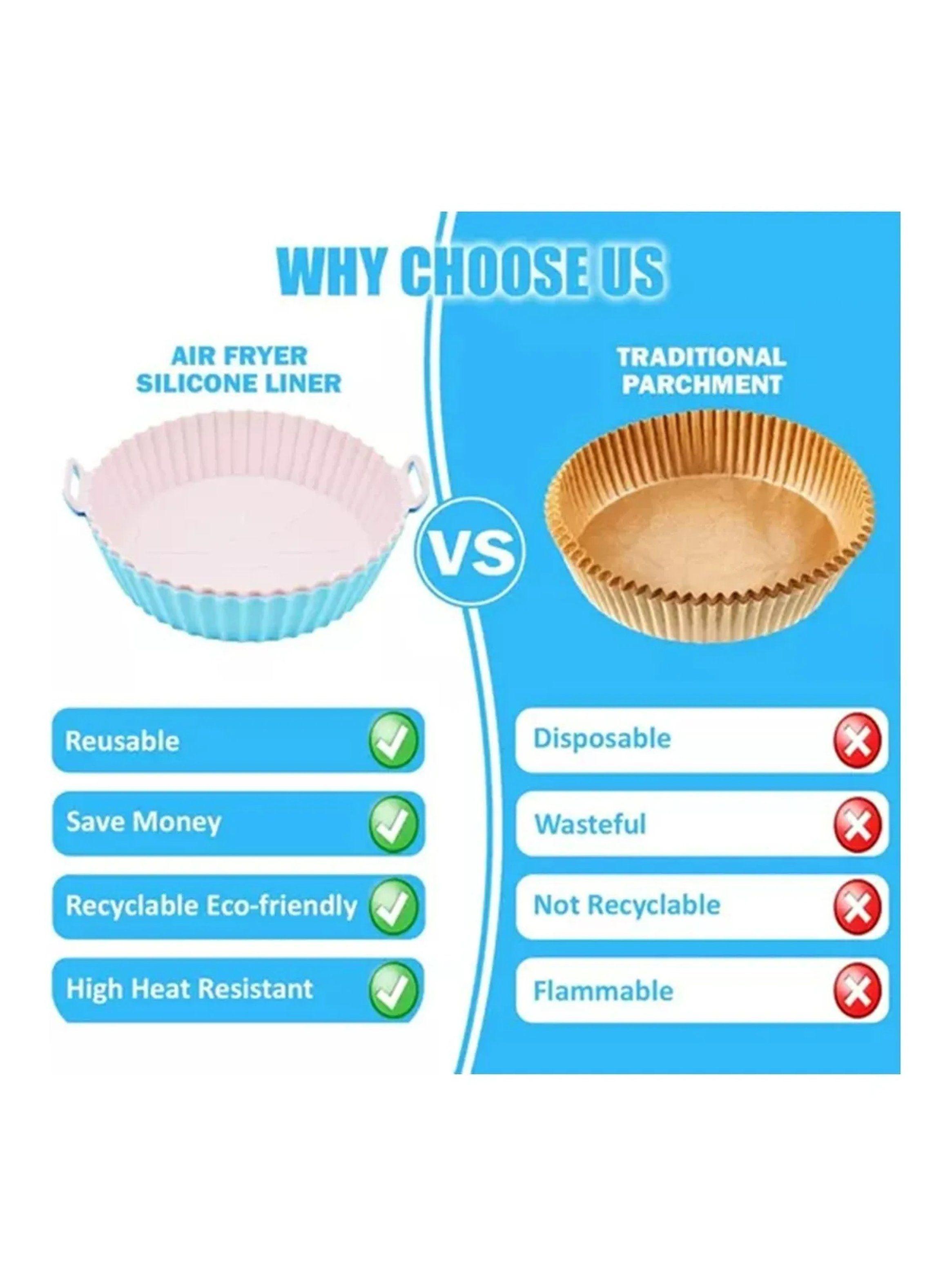 Molde de Silicona para Freidora Aire Antiadherente Redondo Ajustable-4