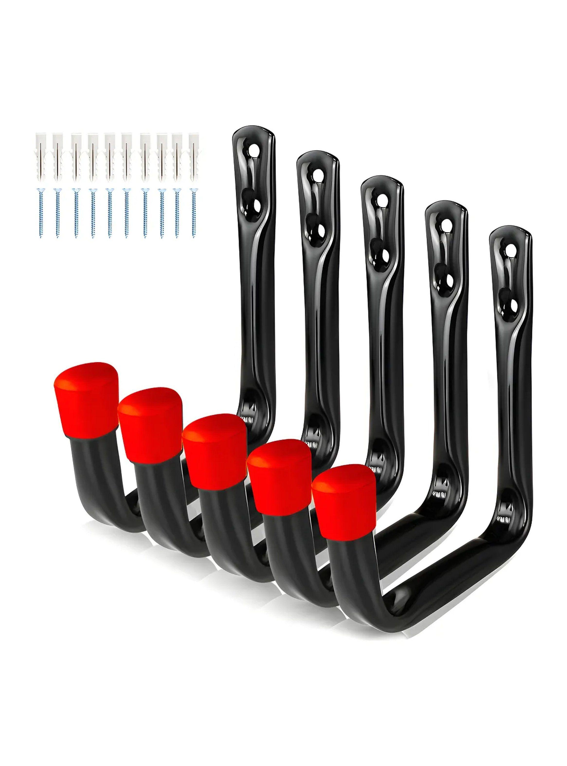 Gancho de Pared Metálico 5 Piezas con Tornillos para Herramientas-0